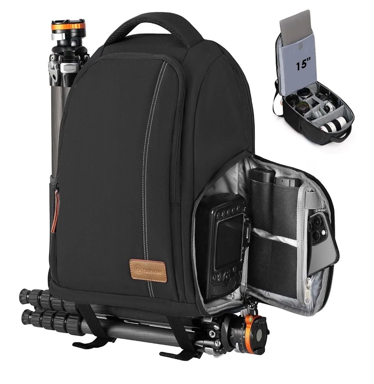 TARION TB-04 Camera Backpack 12L Black 2