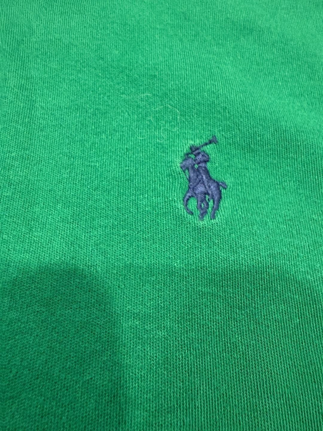 Polo Ralph Lauren Long Sleeve Polo Shirt Size L Green Custom Fit 4