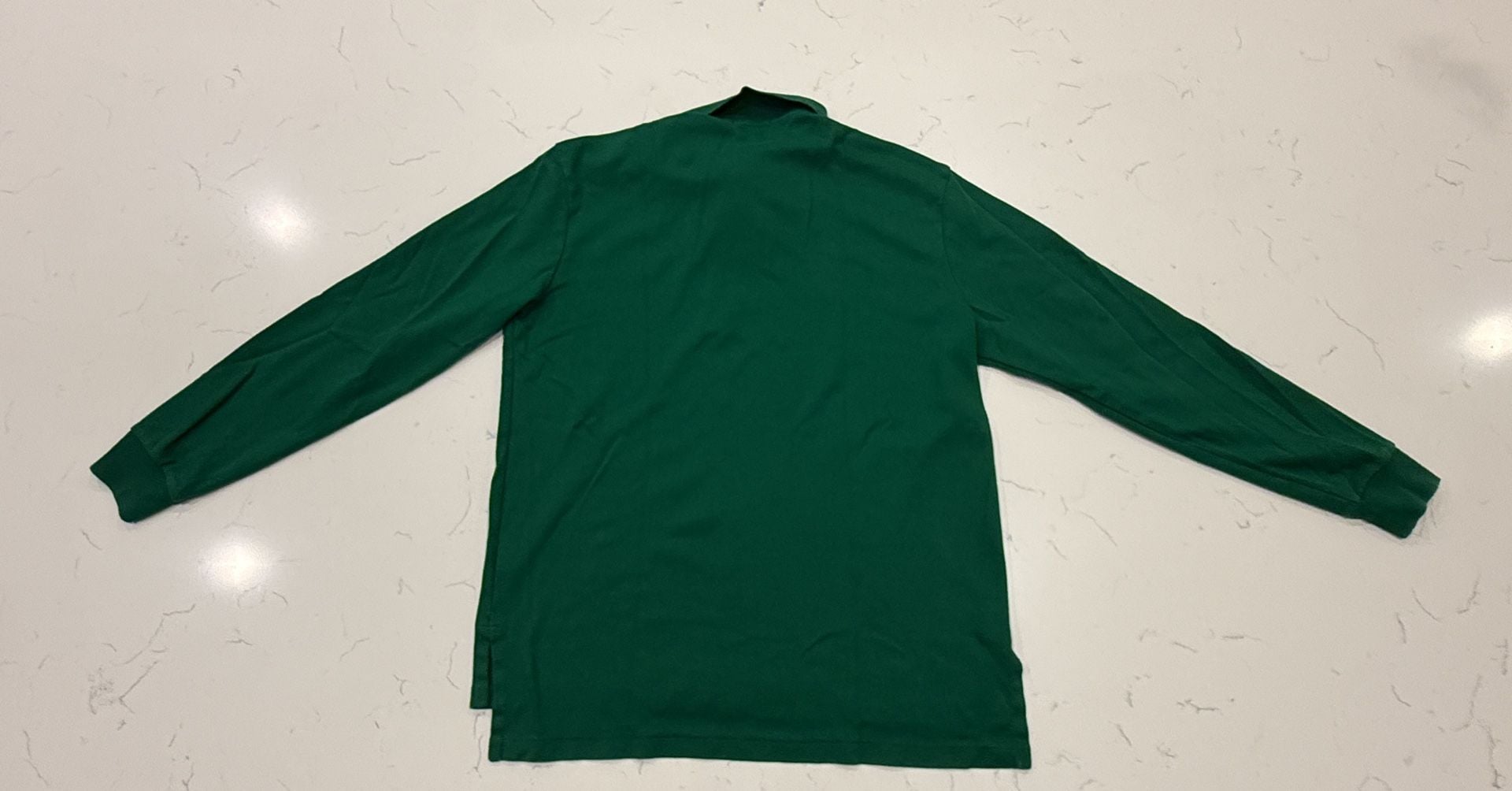 Polo Ralph Lauren Long Sleeve Polo Shirt Size L Green Custom Fit 8