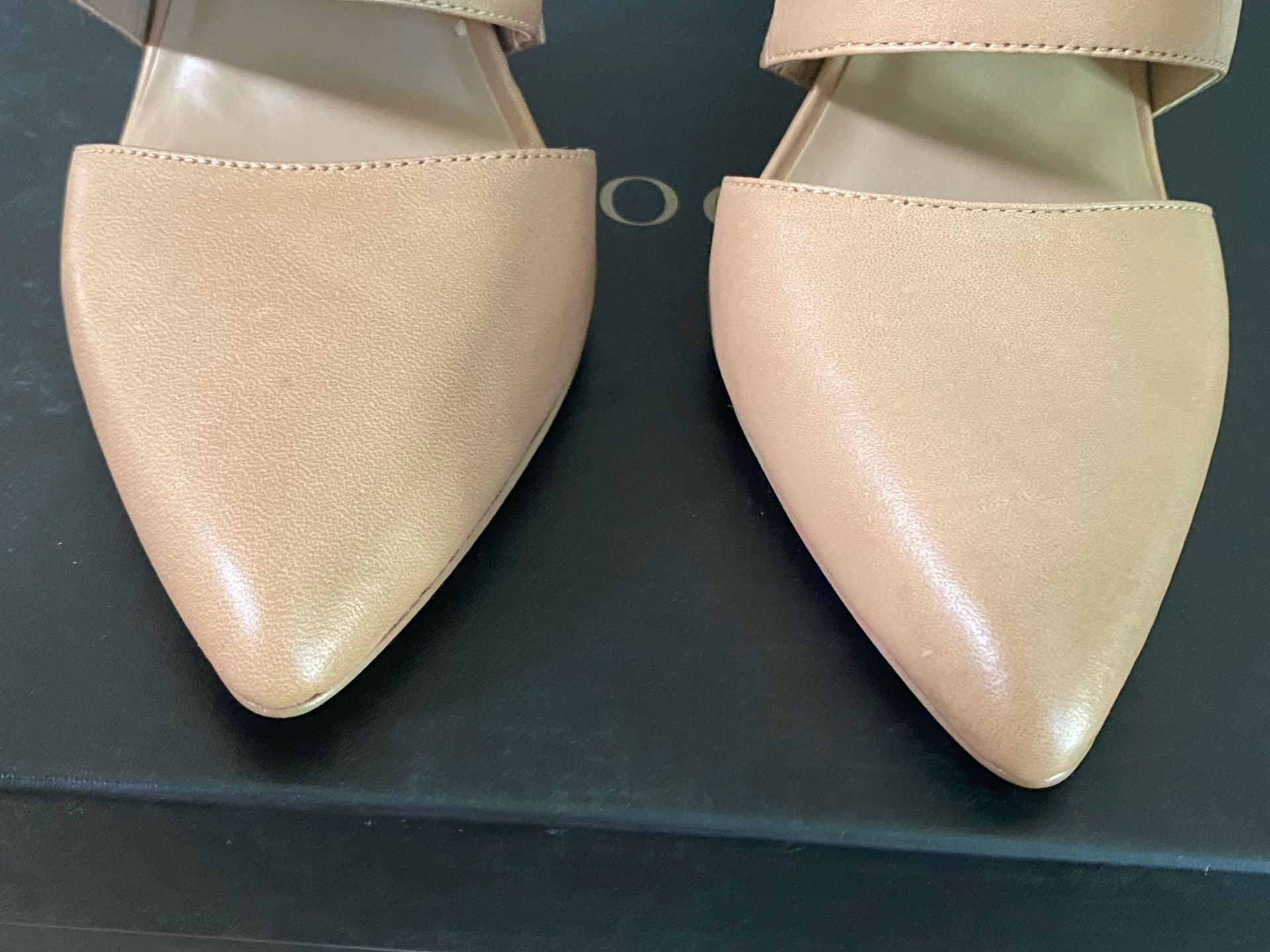 Sole Society Cutout Stiletto Booties Beige Snake Heels 6