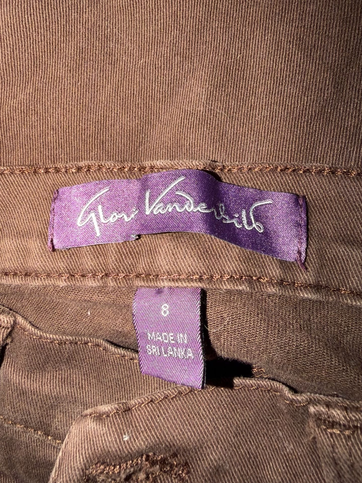 Gloria Vanderbilt Amanda Slim Jeans Size 8 Brown Straight Leg 4