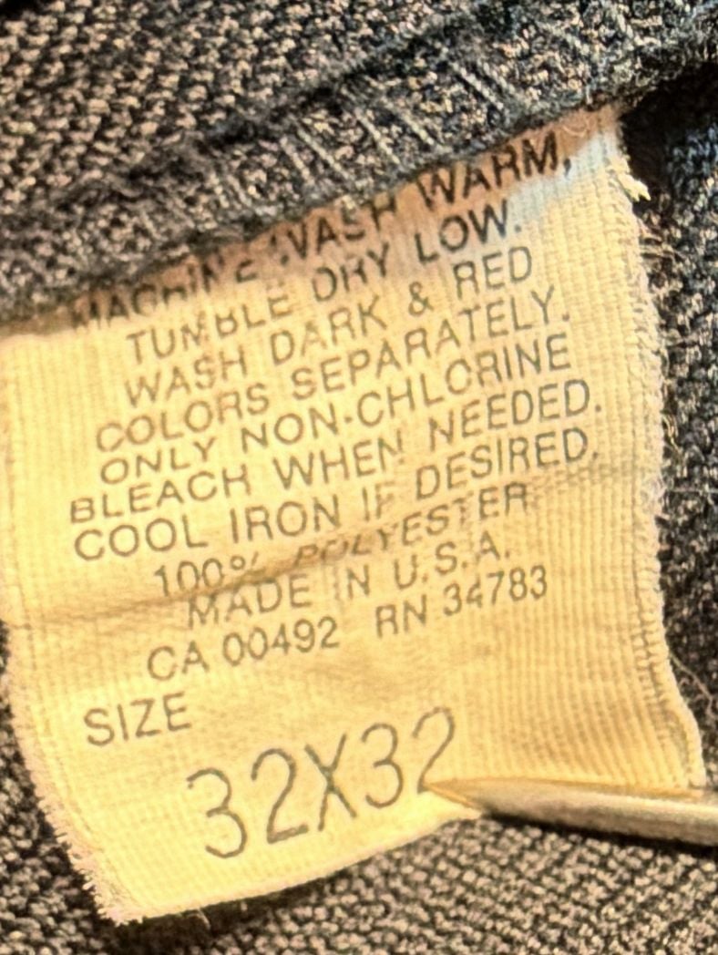 Lee Flare Dress Pants Men’s Size 32x32 Black Polyester Vintage 5