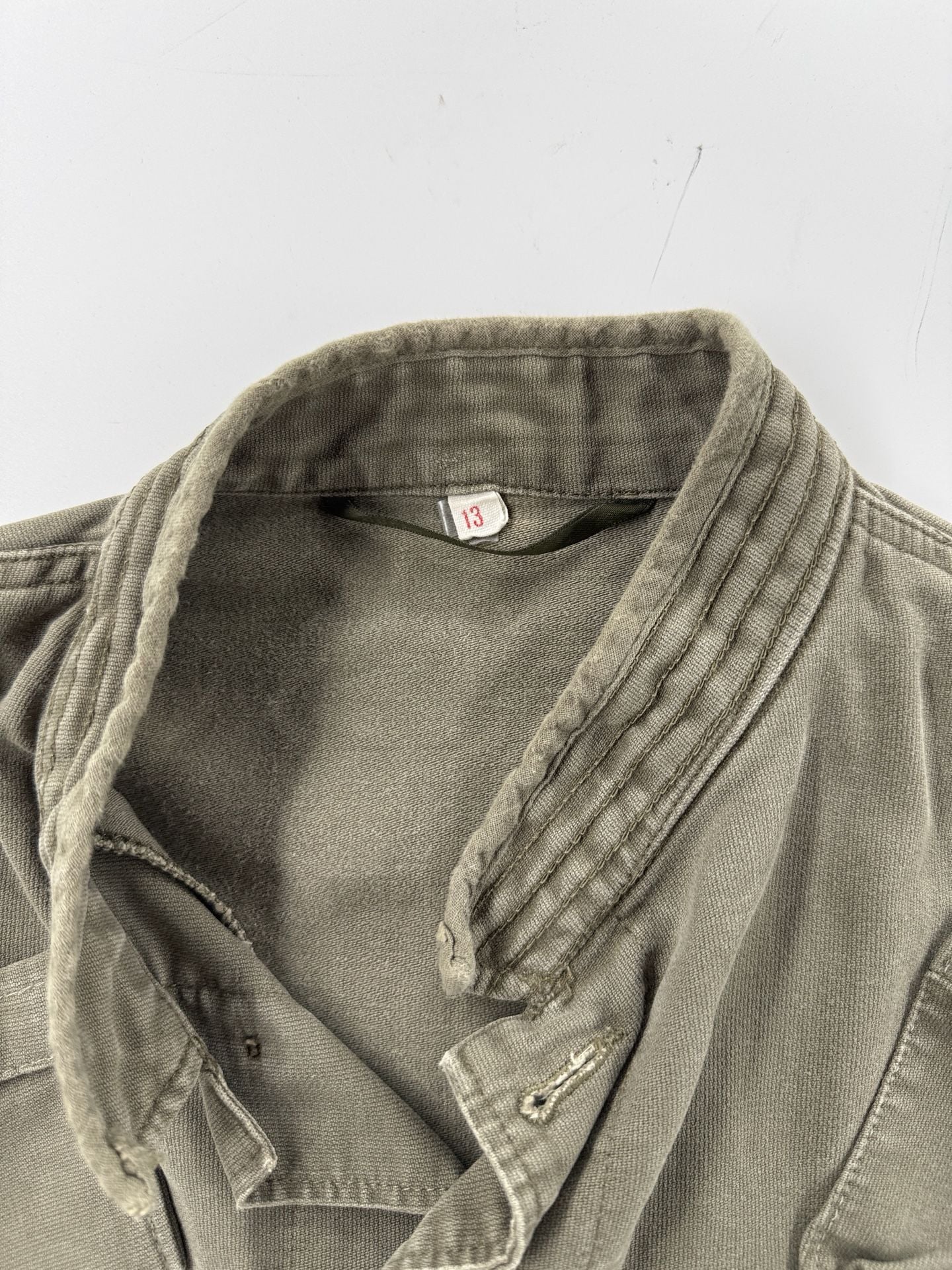 Vintage 90s Olive Military Utility Vest XL Multi Pocket D Ring Distressed 3