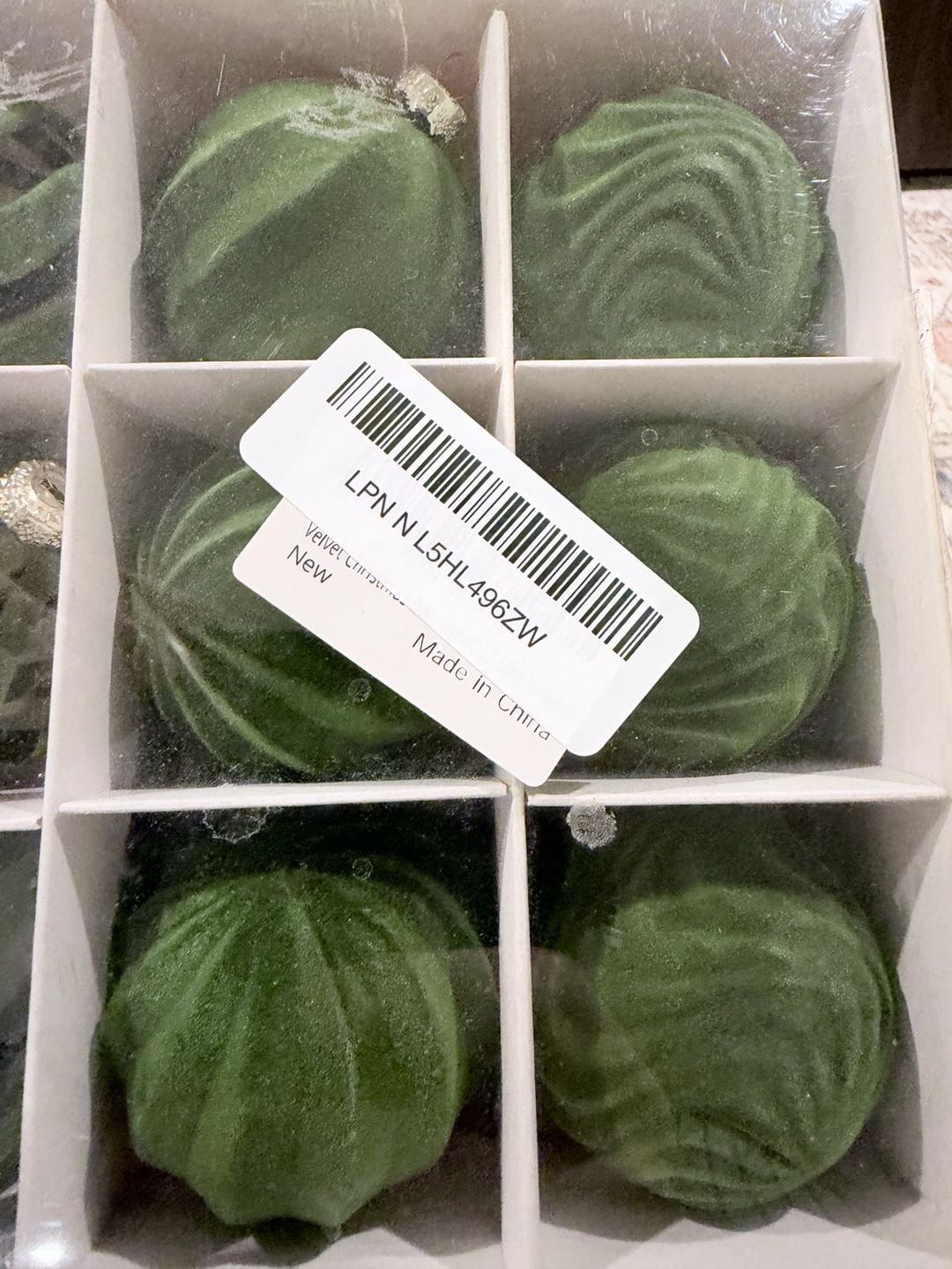 BOXOLBALL Velvet Christmas Ball Ornaments Green 8