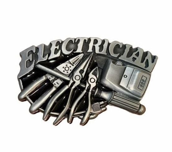 Electrician Tool Belt Buckle Metal Trade Theme 1