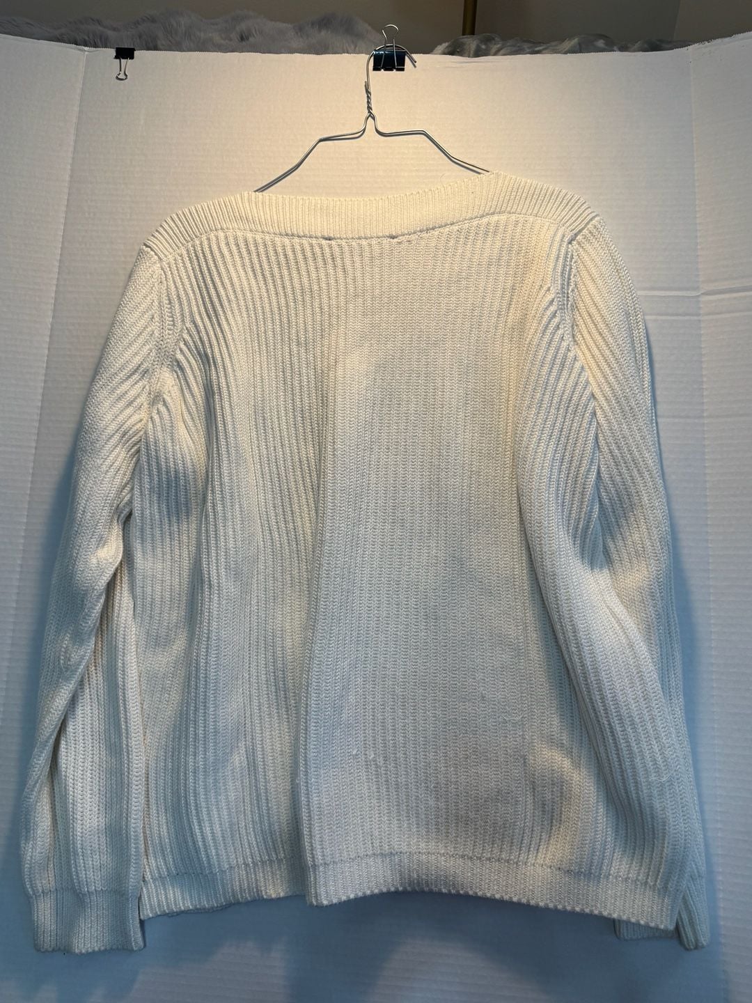 Tommy Hilfiger Cable Knit Sweater Size XL White 7