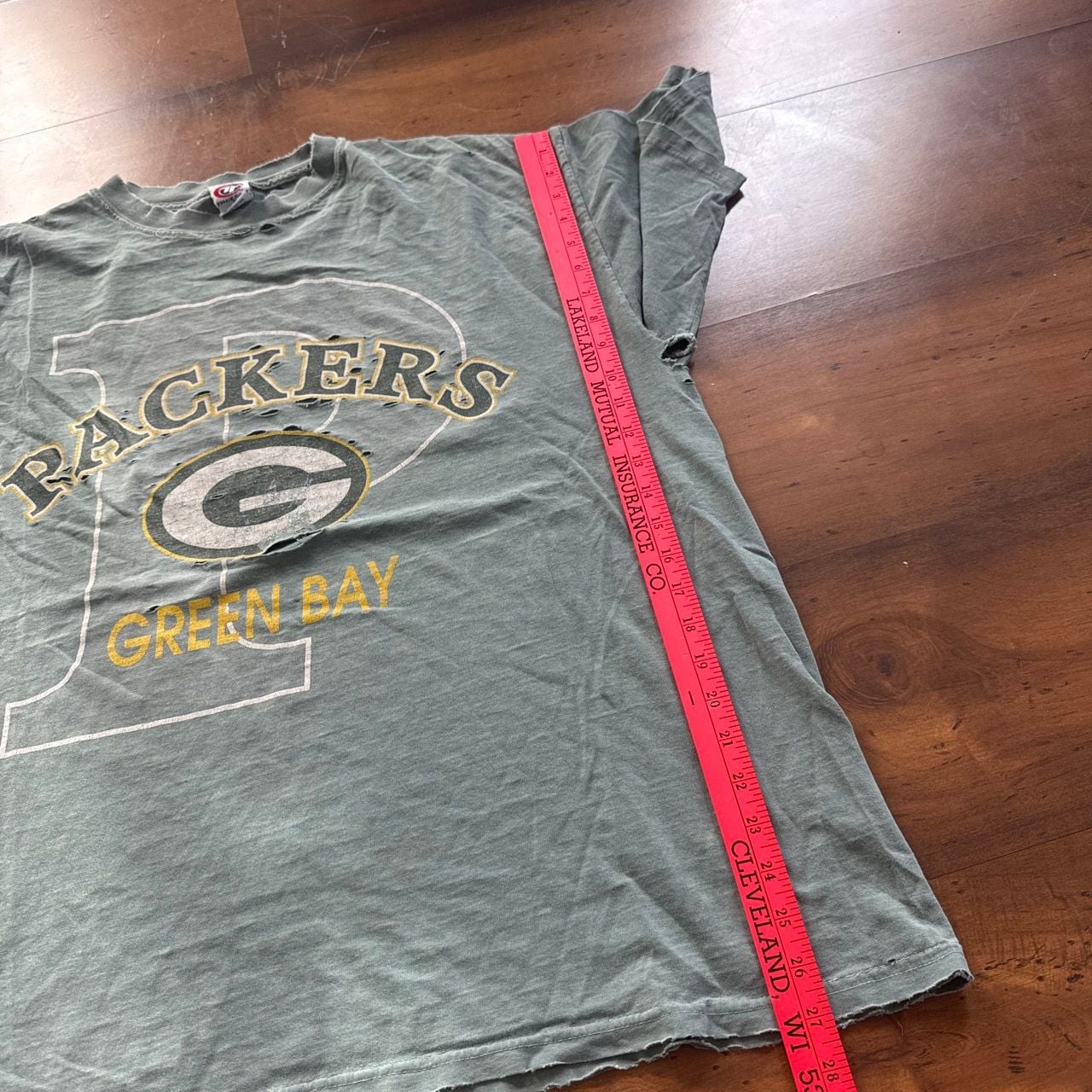 Vintage Green Bay Packers Distressed T-Shirt 7