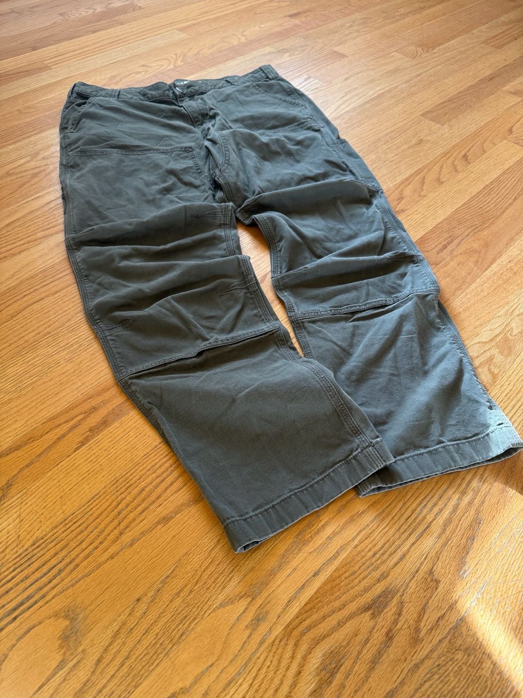 Carhartt Relaxed Fit Work Pants 38x32 Green Duck Canvas Utility 1