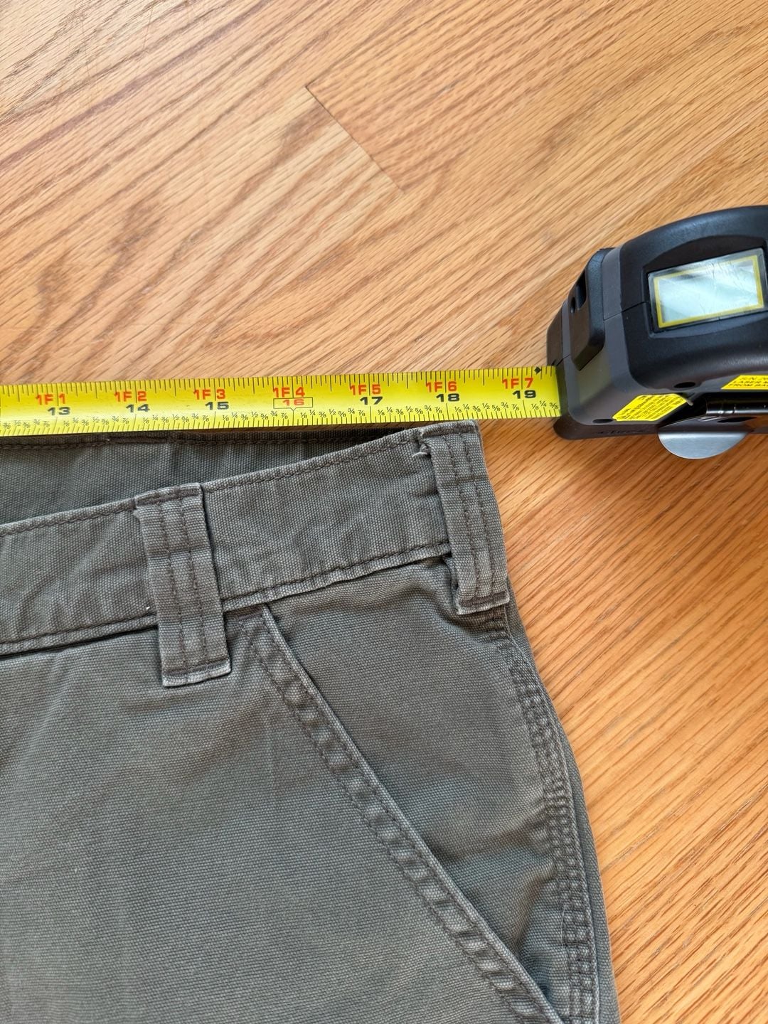 Carhartt Relaxed Fit Work Pants 38x32 Green Duck Canvas Utility 6