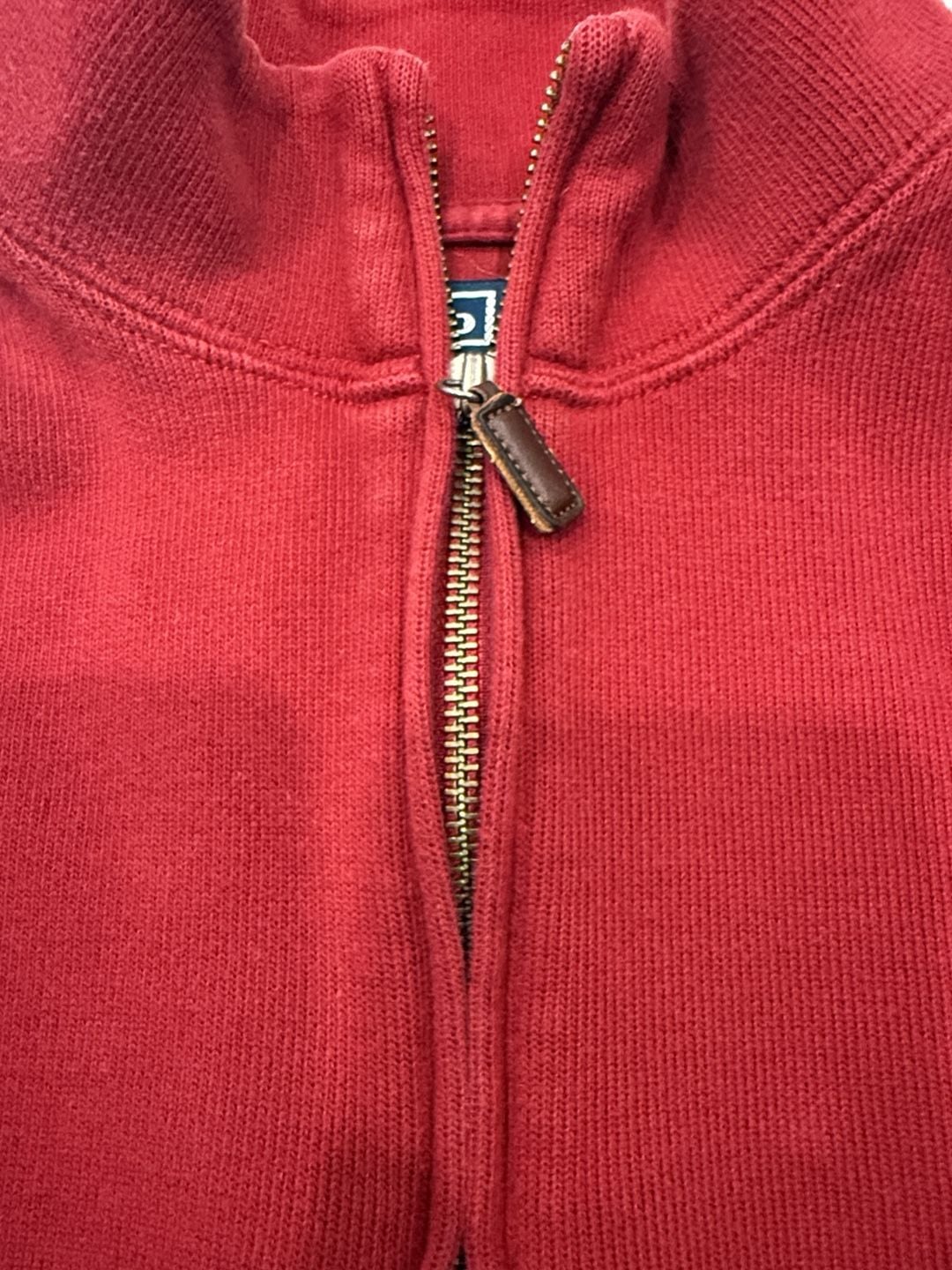 Polo By Ralph Lauren 1/2 Zip Pullover Size L Red Cotton Sweater 4