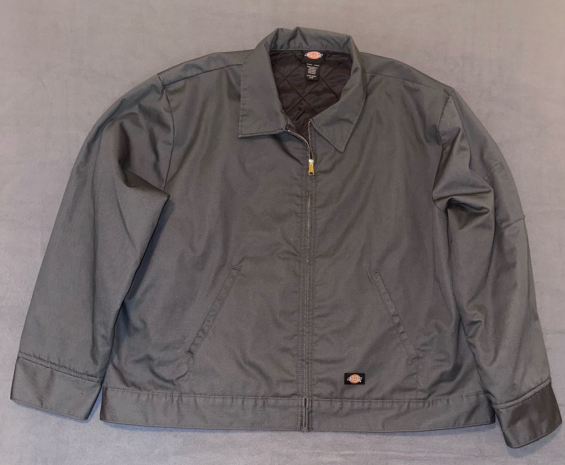 Dickies Quilted Lined Eisenhower Jacket Size 3XLR Charcoal Gray 2