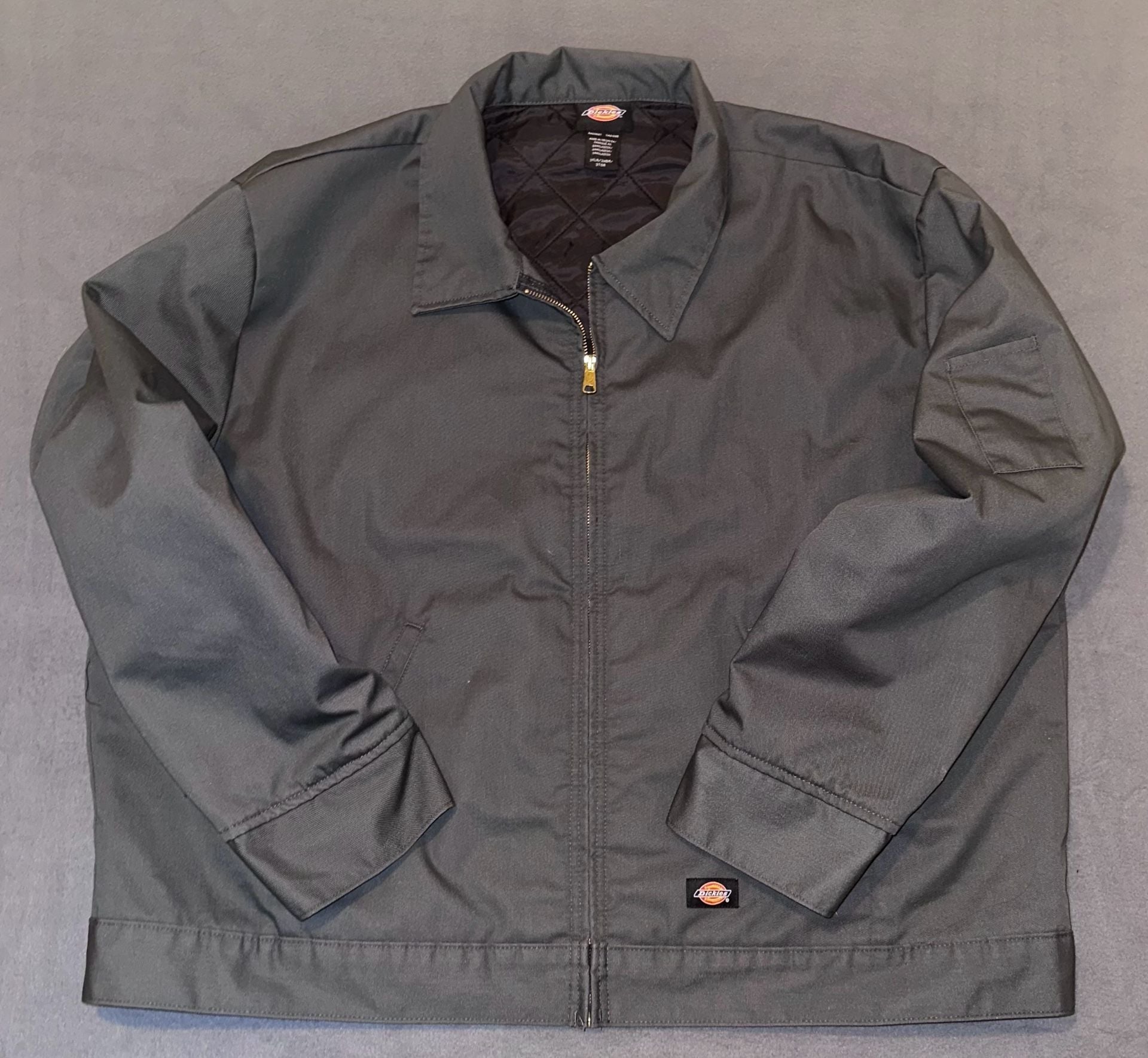 Dickies Quilted Lined Eisenhower Jacket Size 3XLR Charcoal Gray 4