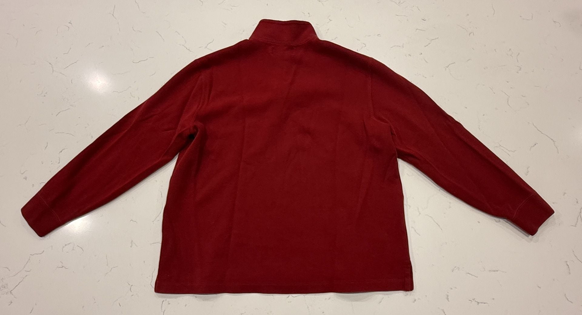 Polo By Ralph Lauren 1/2 Zip Pullover Size L Red Cotton Sweater 8
