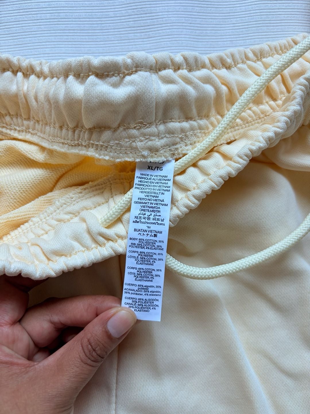 Alo Yoga Sweatshirt Shorts Set Size XL Cream 2