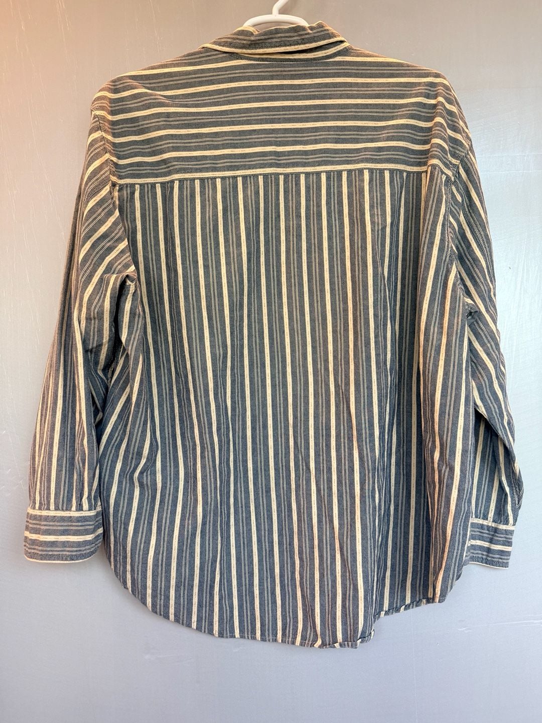 Levi Strauss Signature Long Sleeve Button Down Shirt Size 2XL Blue Striped 6