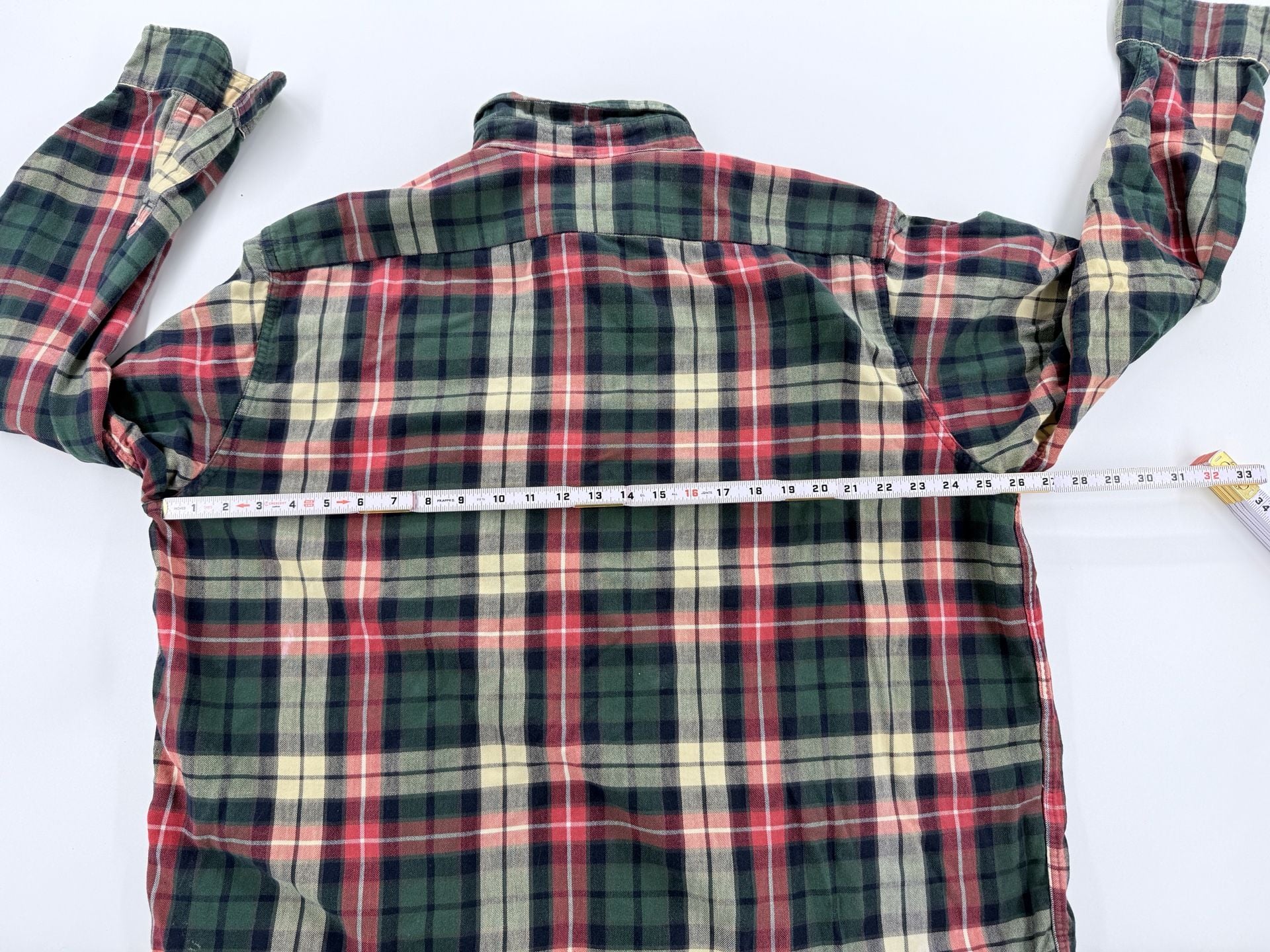 L.L. Bean Plaid Flannel Shirt Men XXL Vintage USA Red Green 4