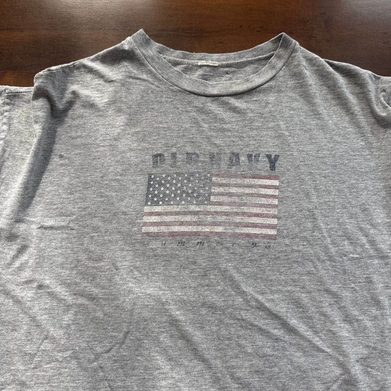 Old Navy American Flag T-Shirt Gray Vintage Y2K Tee 3