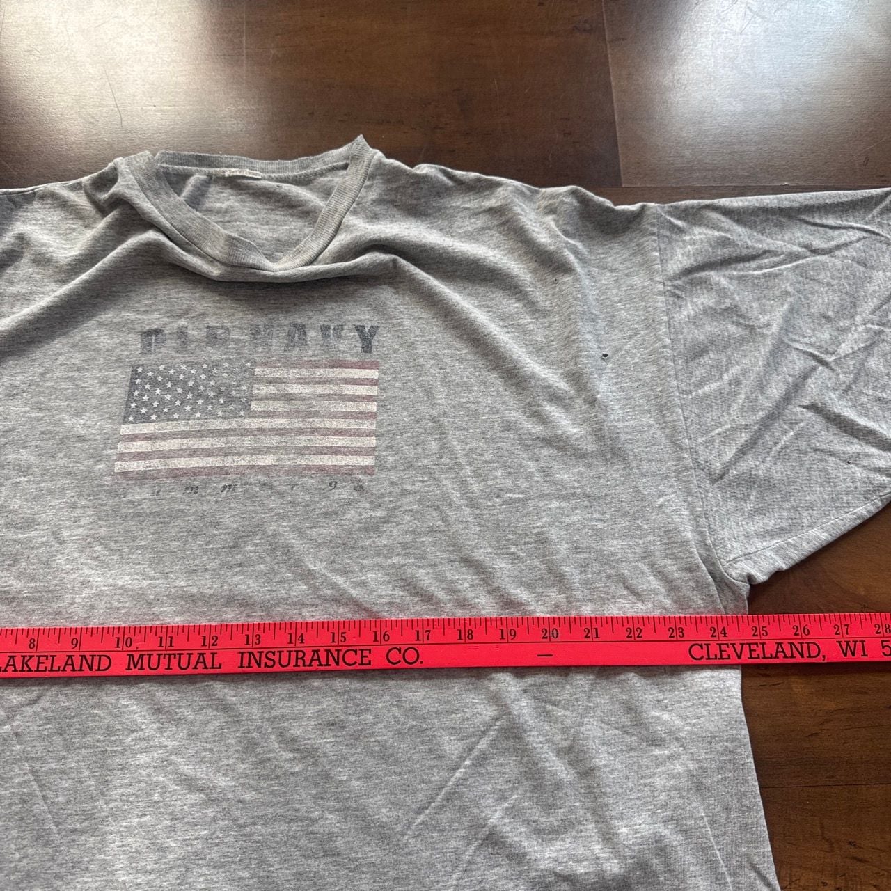 Old Navy American Flag T-Shirt Gray Vintage Y2K Tee 5