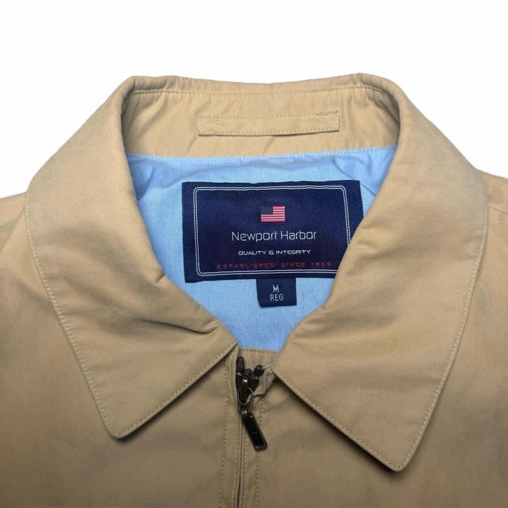 Newport Harbor Golf Jacket Size M Reg Tan Full Zip 3