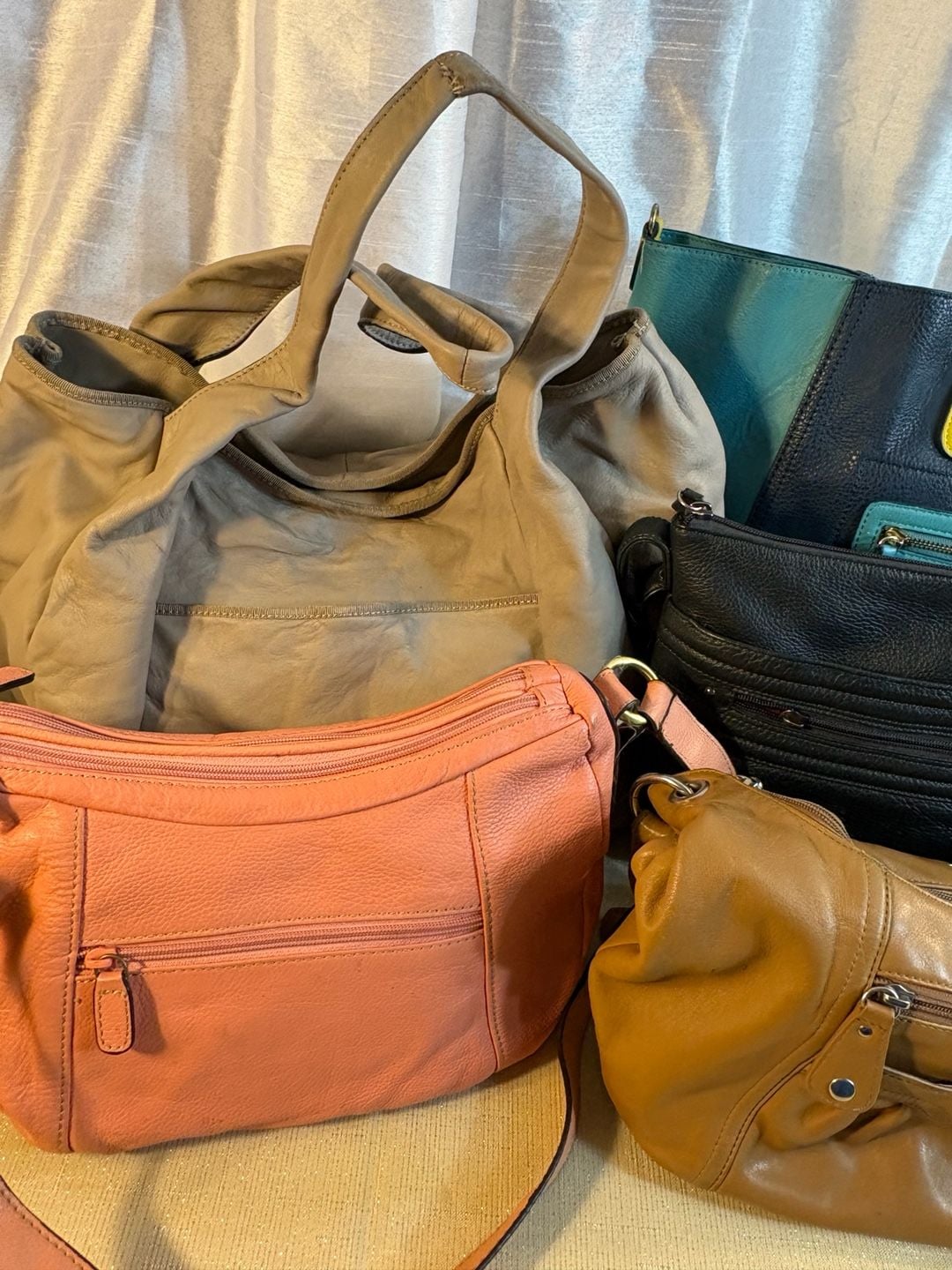 Lot of 6 damaged or stained bags 2