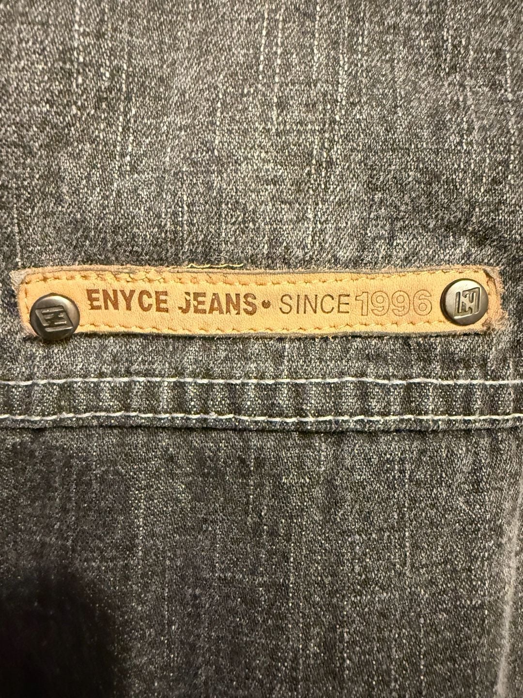 Vintage Enyce Denim Hooded Jacket  3XL Black Wash Y2K Hip Hop Baggy Streetwear  11