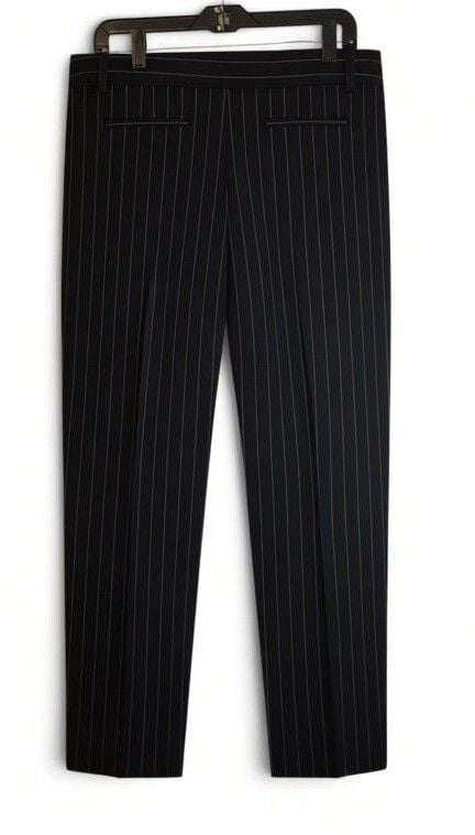 Loft Marisa Trouser Size 14 Black Pinstripe Pants 3