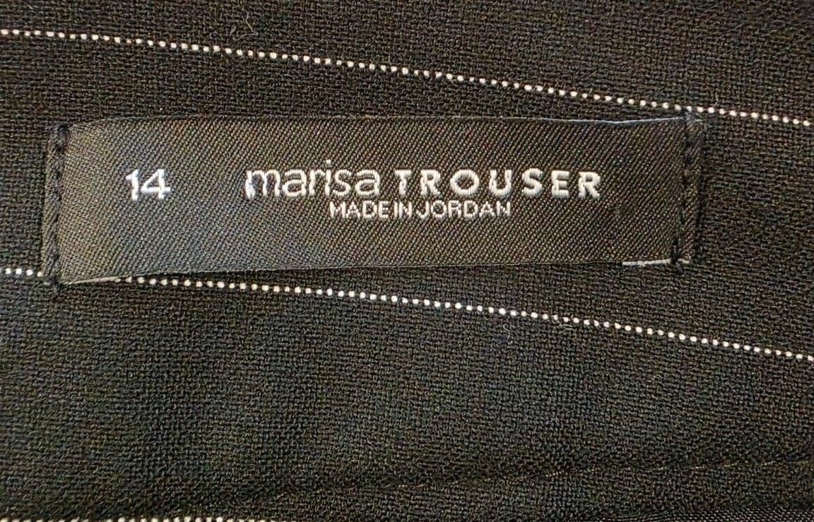 Loft Marisa Trouser Size 14 Black Pinstripe Pants 5