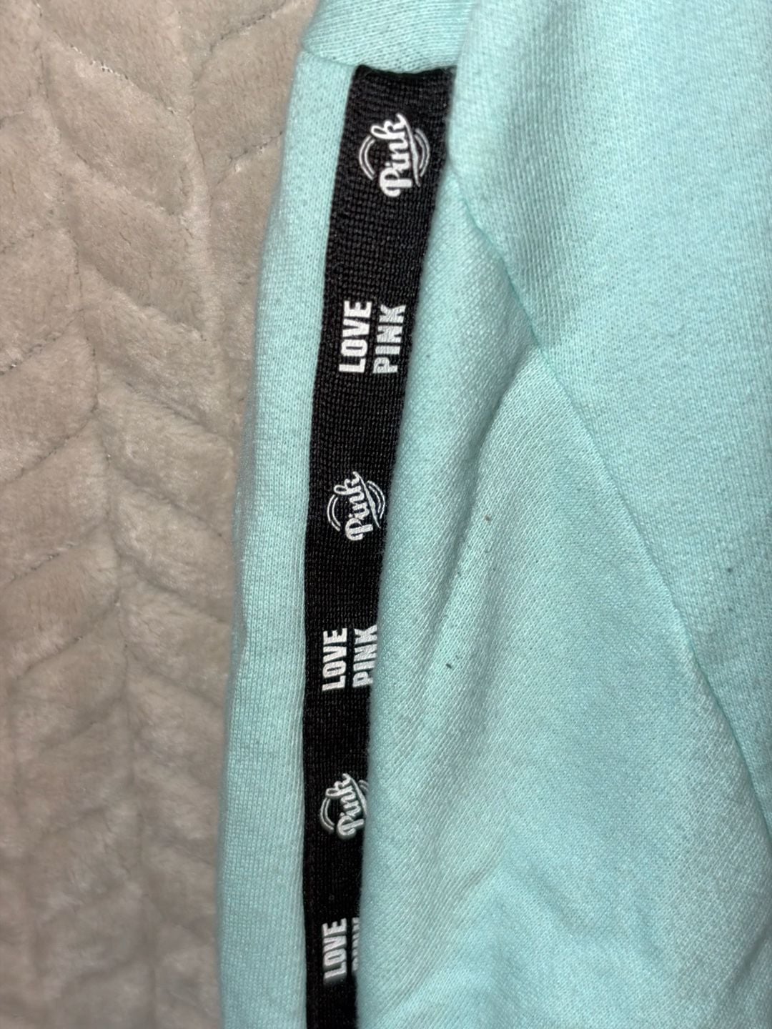 Victoria's Secret PINK Half Zip Sweatshirt Size S/P Mint Green 4