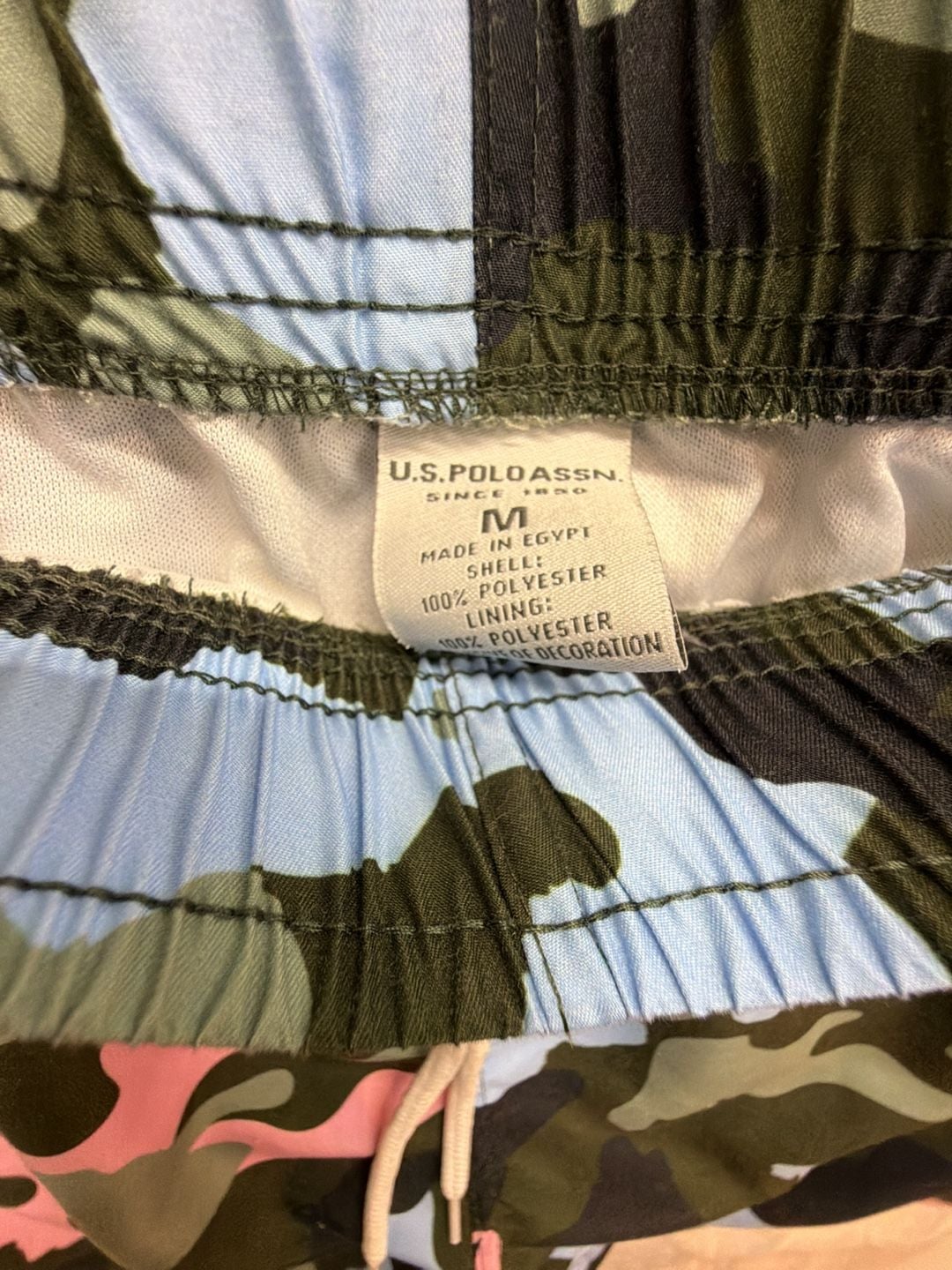 U.S. Polo Assn. Swim Trunks Size M Multicolor Camo 3