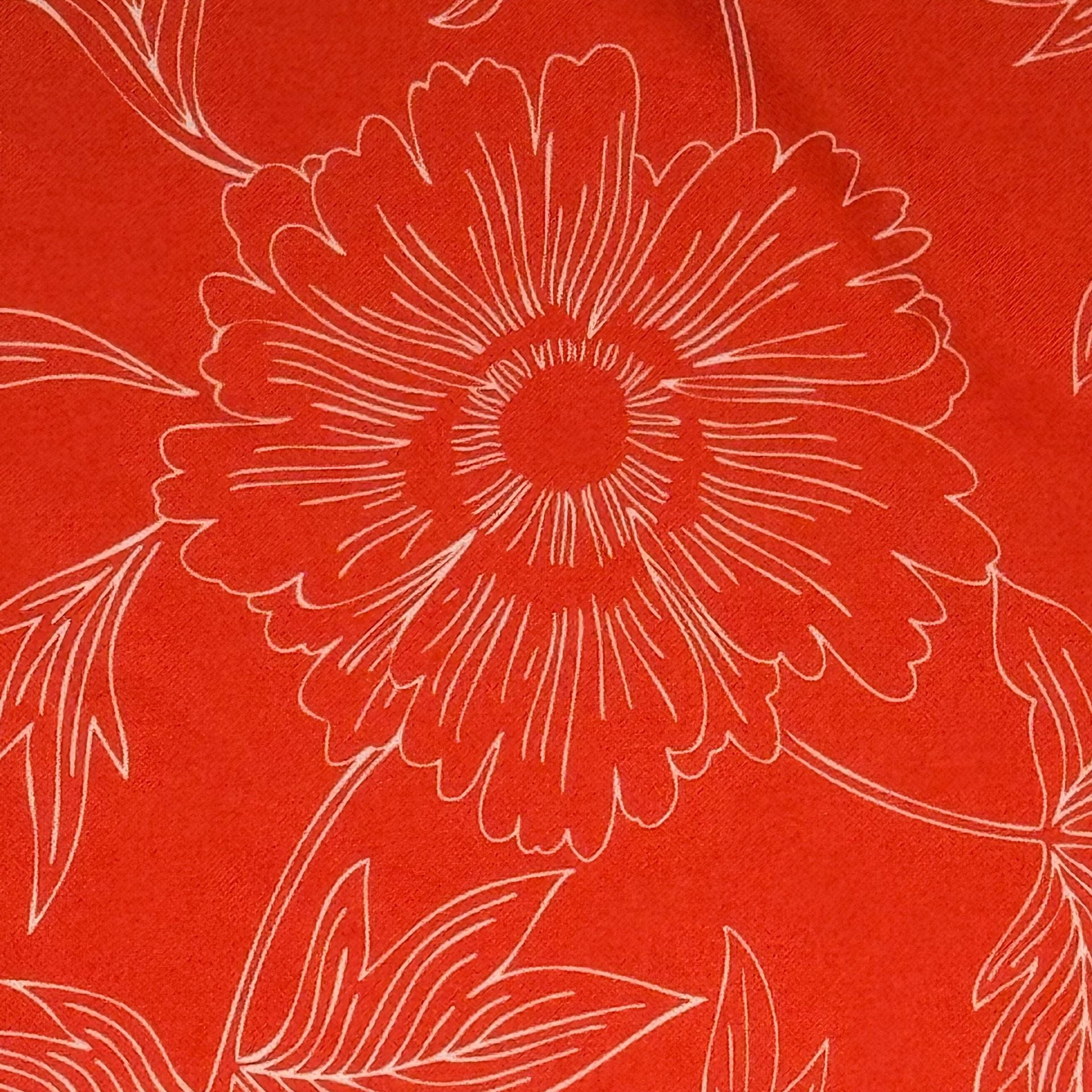 Devereux Golf Polo Shirt Size L Orange Floral Skull Back Graphic 6