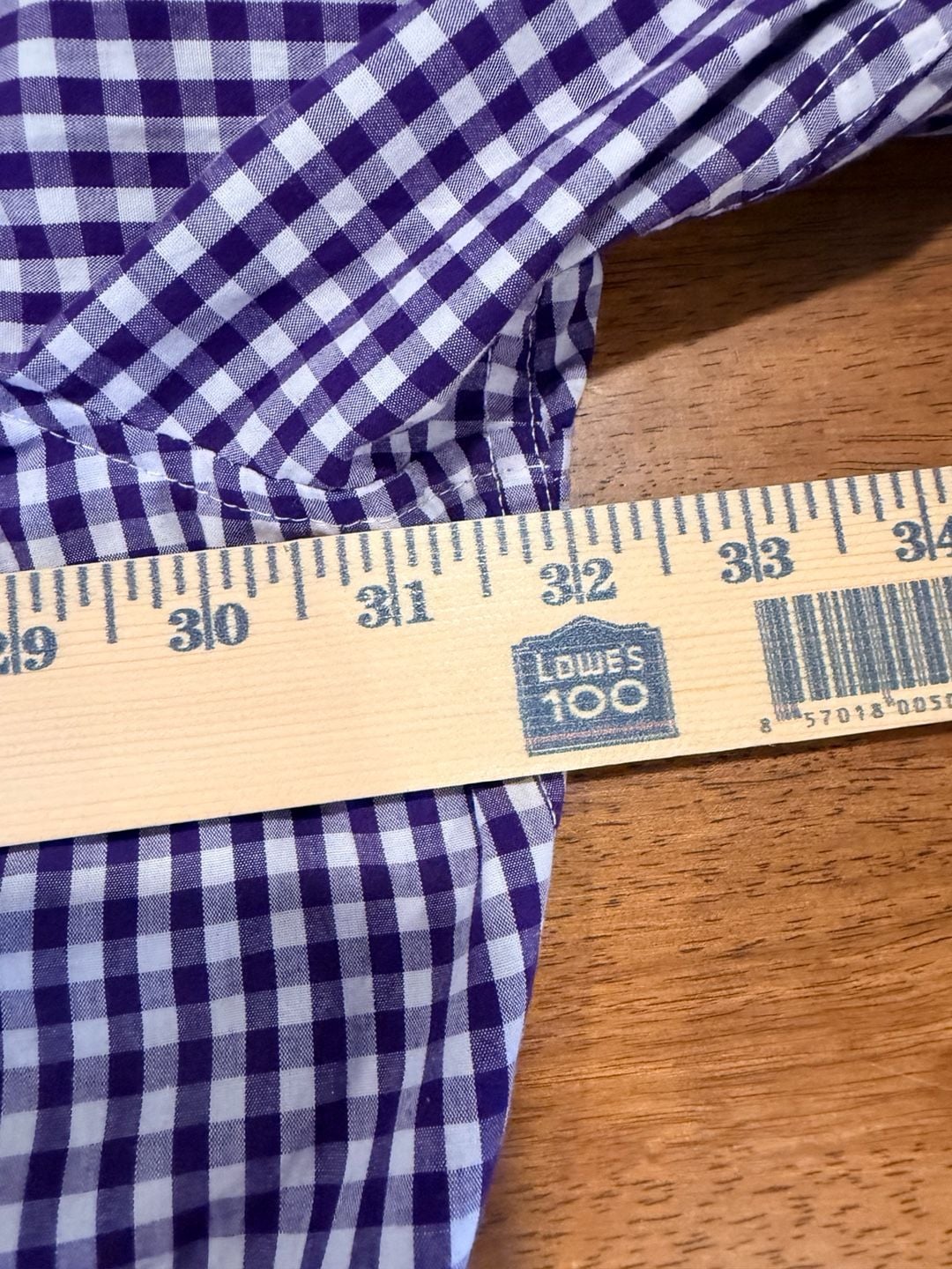 U.S. Polo Assn. Long Sleeve Gingham Button Down Shirt Size 3XL Purple White 6