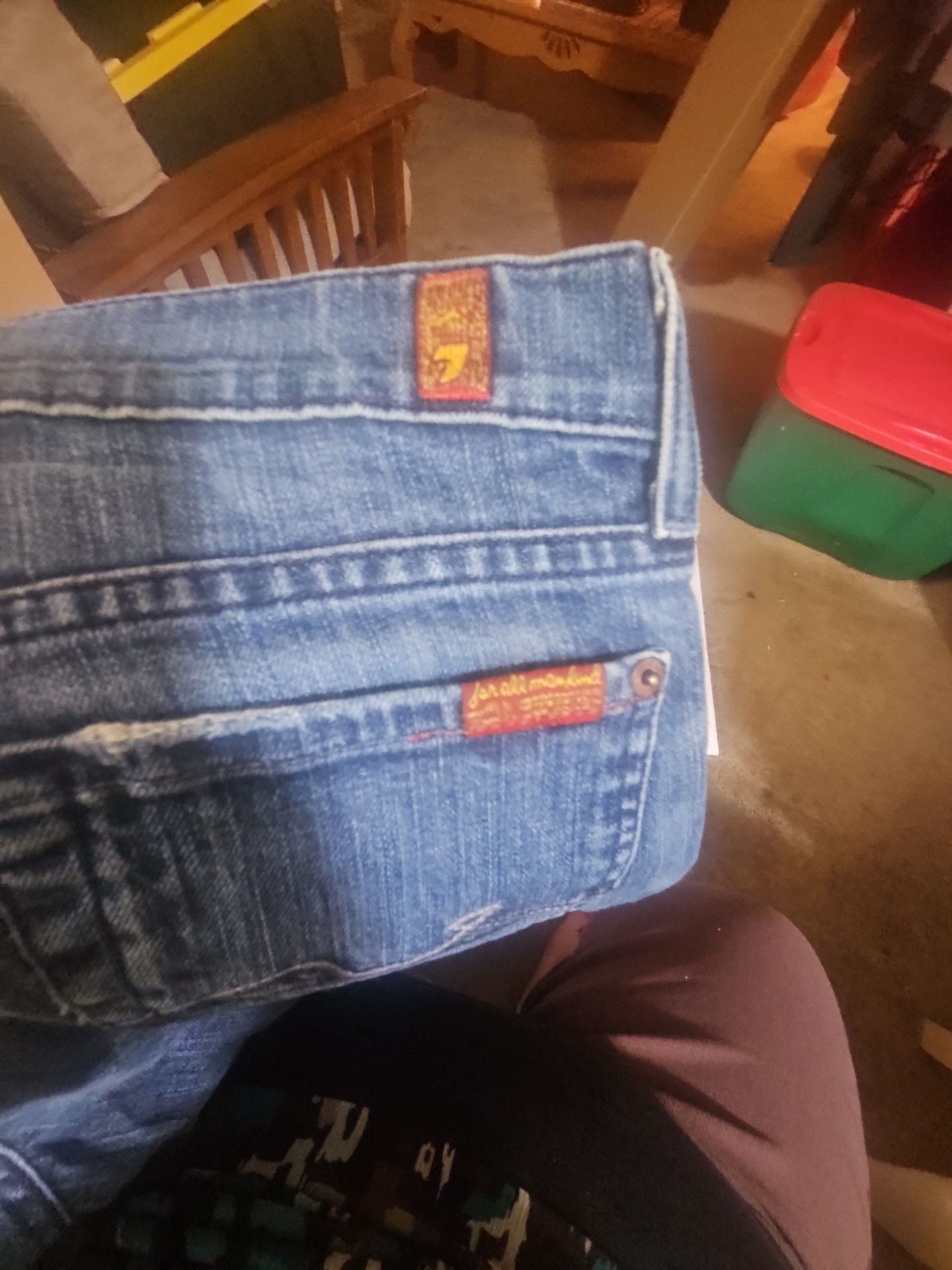 7 For All Mankind Skinny Jeans Size 26 Blue Denim 4