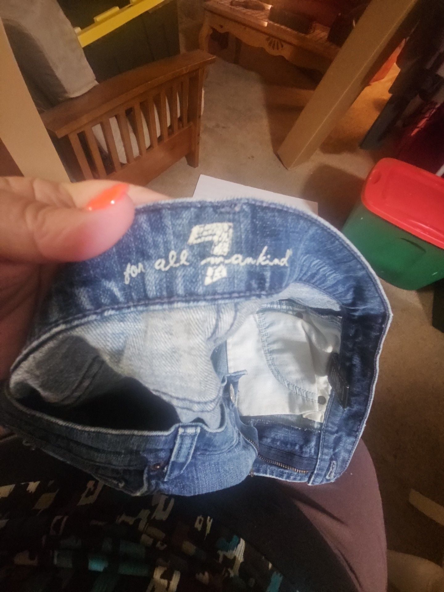 7 For All Mankind Skinny Jeans Size 26 Blue Denim 5