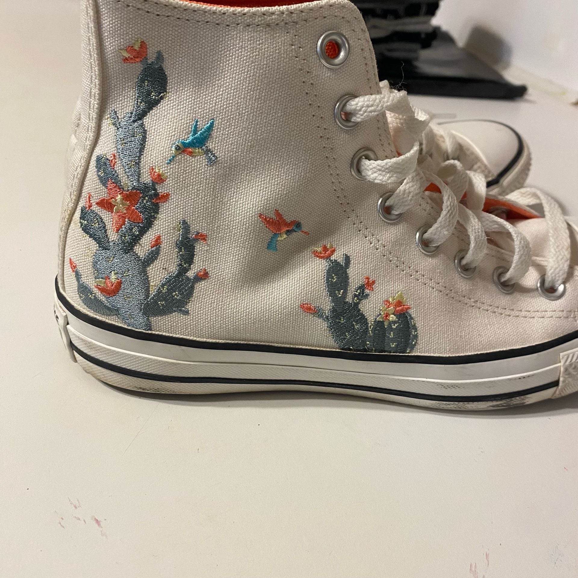Converse Chuck Taylor All Star High Succulent Embroidery White 7