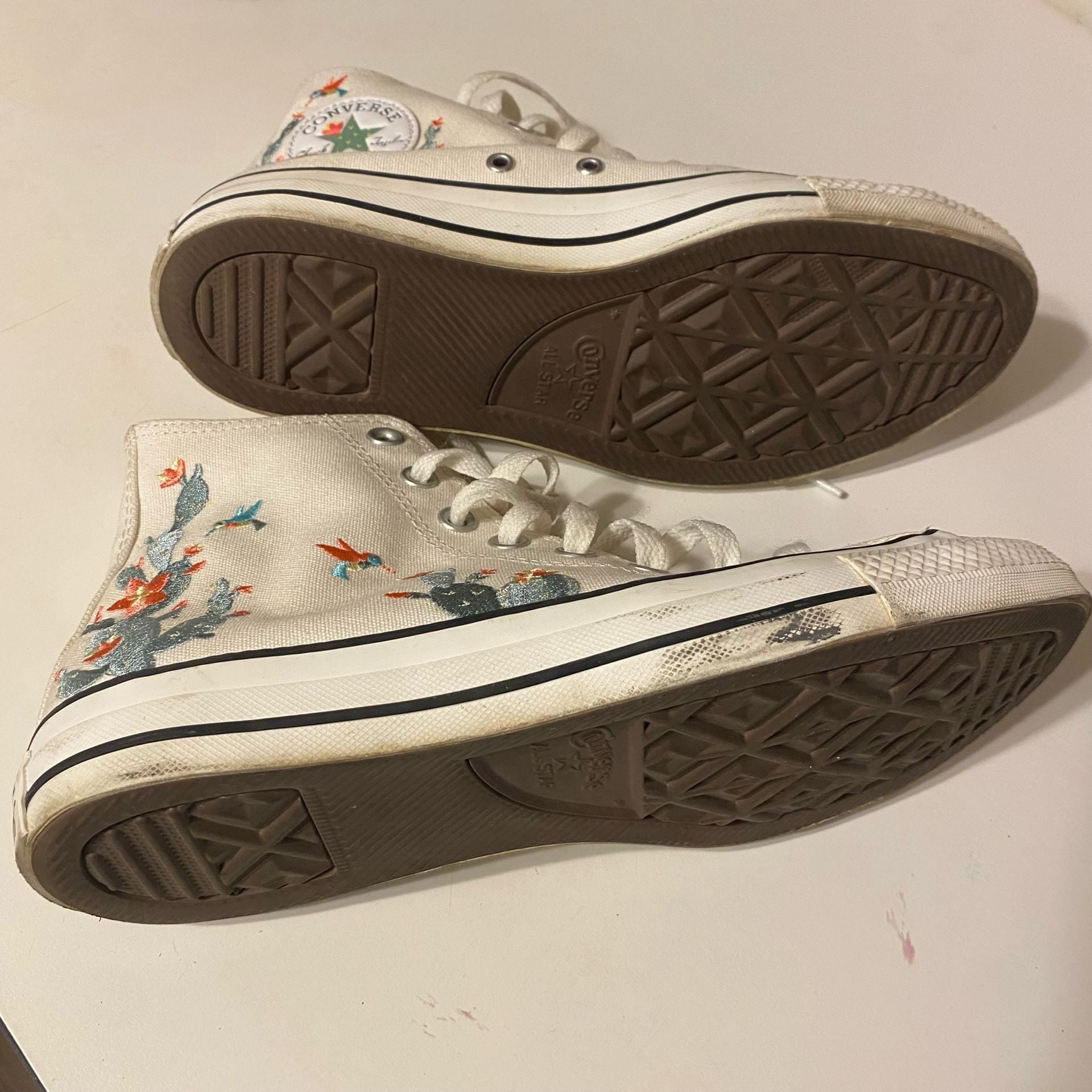 Converse Chuck Taylor All Star High Succulent Embroidery White 8