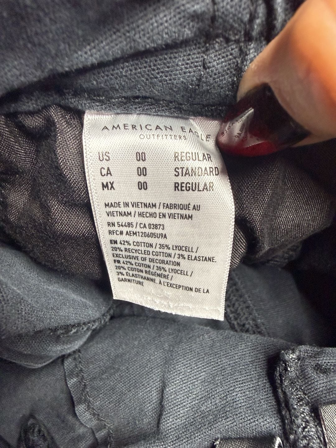 American Eagle Cargo Pants Size 00 Regular Gray Stretch Utility 5