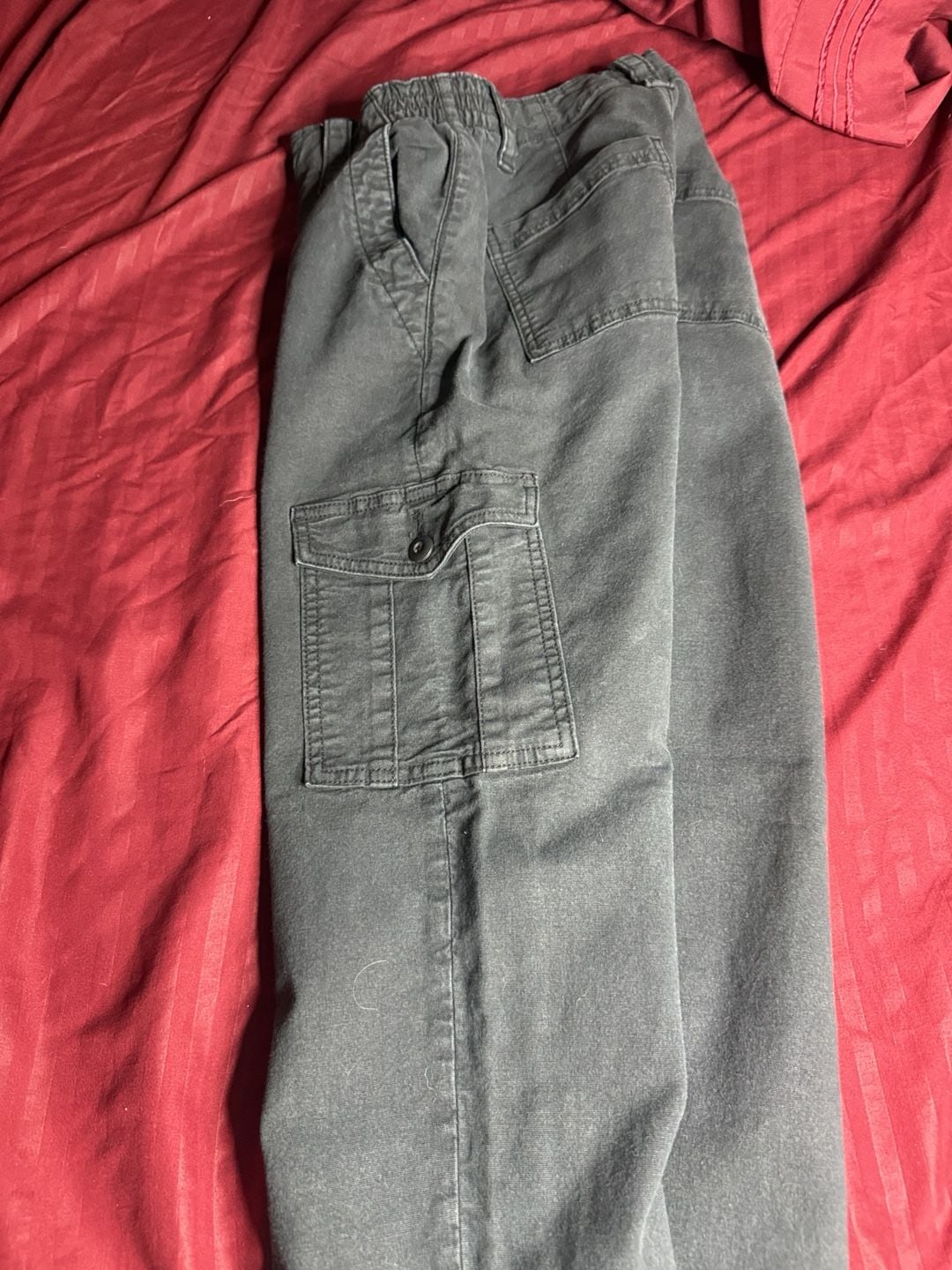 American Eagle Cargo Pants Size 00 Regular Gray Stretch Utility 6