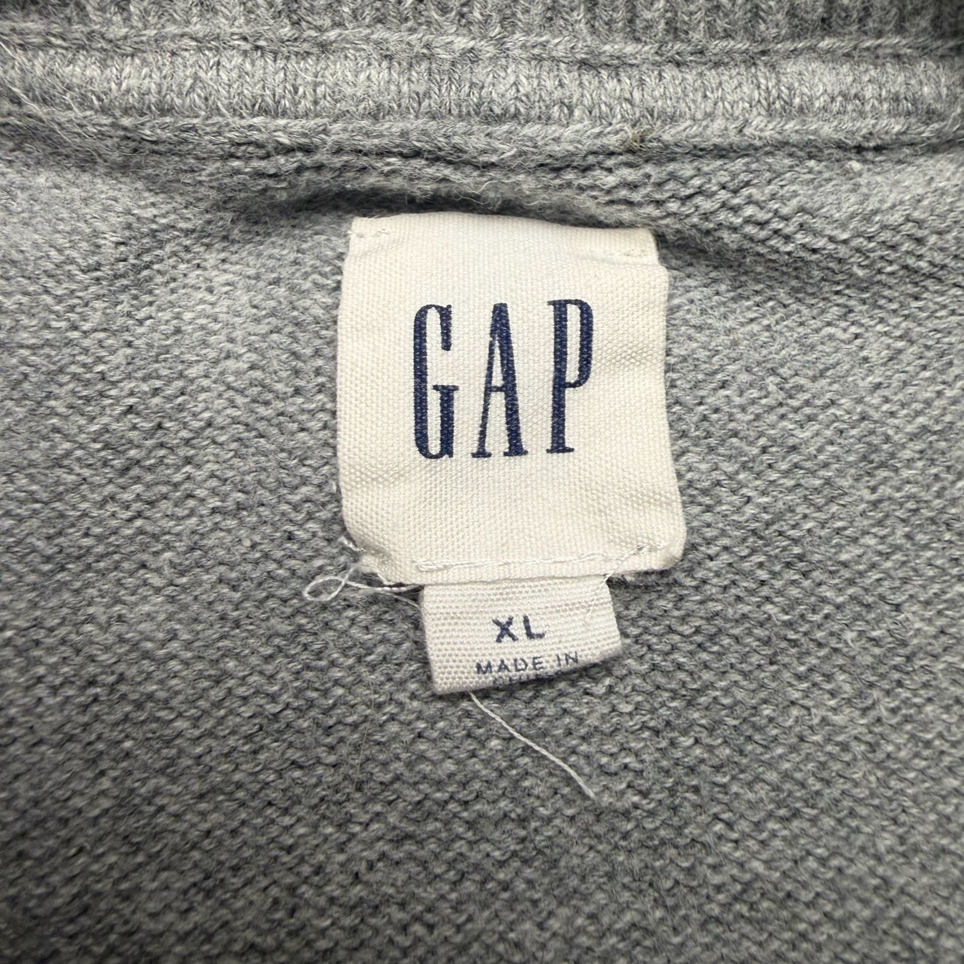 Gap Striped Crewneck Sweater Size XL Gray Multi 4