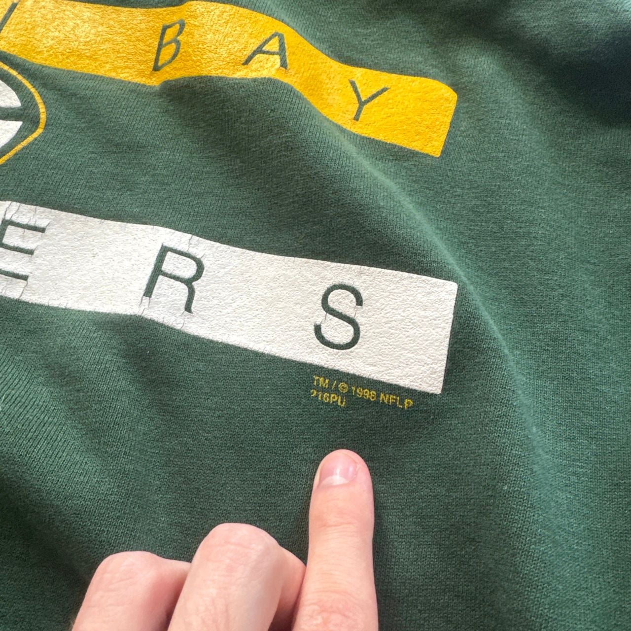Jerzees Green Bay Packers 1998 Vintage Hoodie 4