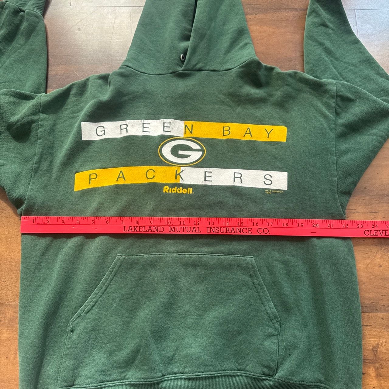 Jerzees Green Bay Packers 1998 Vintage Hoodie 7