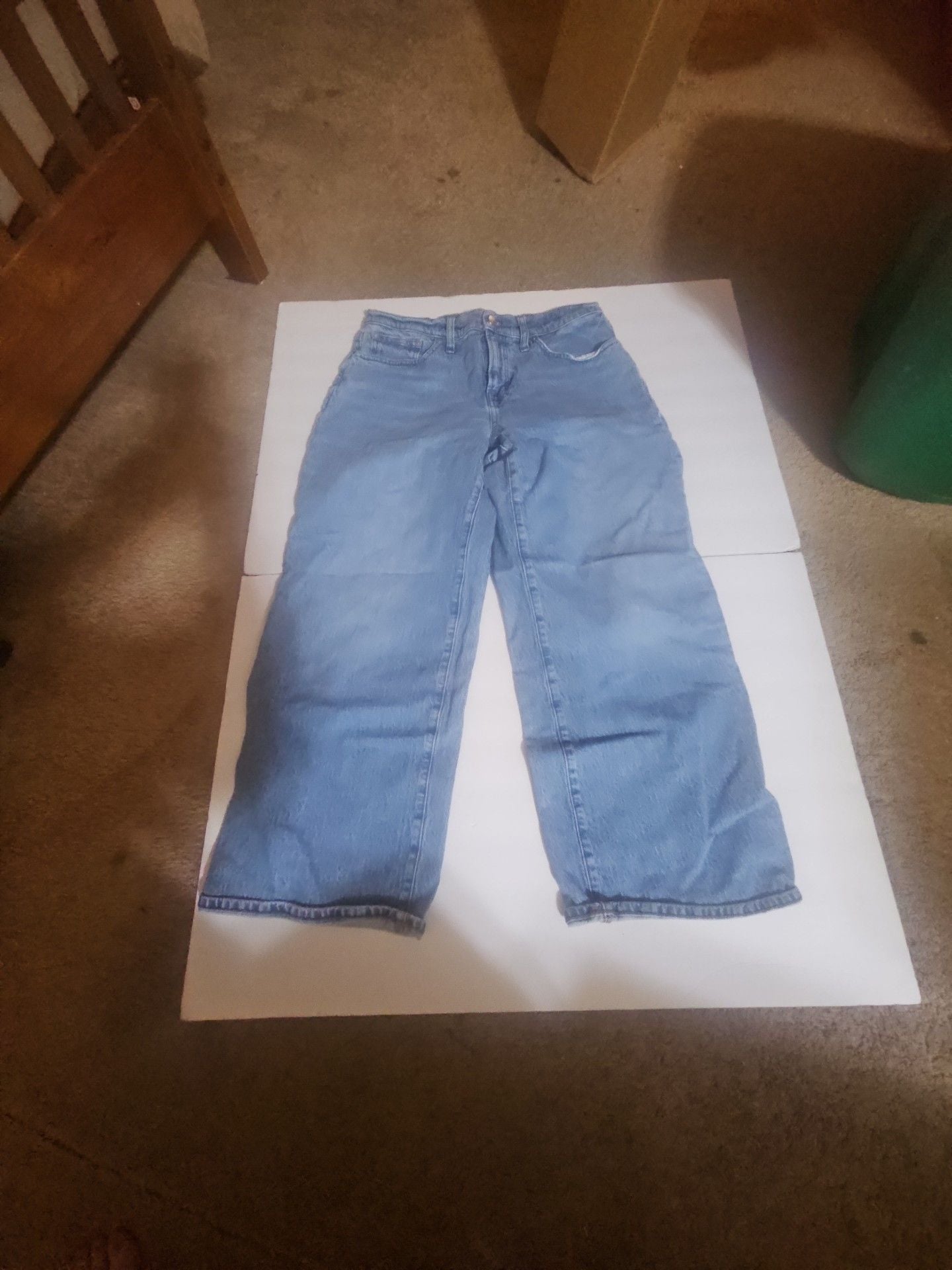 Madewell The Perfect Vintage Wide-Leg Jean Size 29P Blue Wash 2