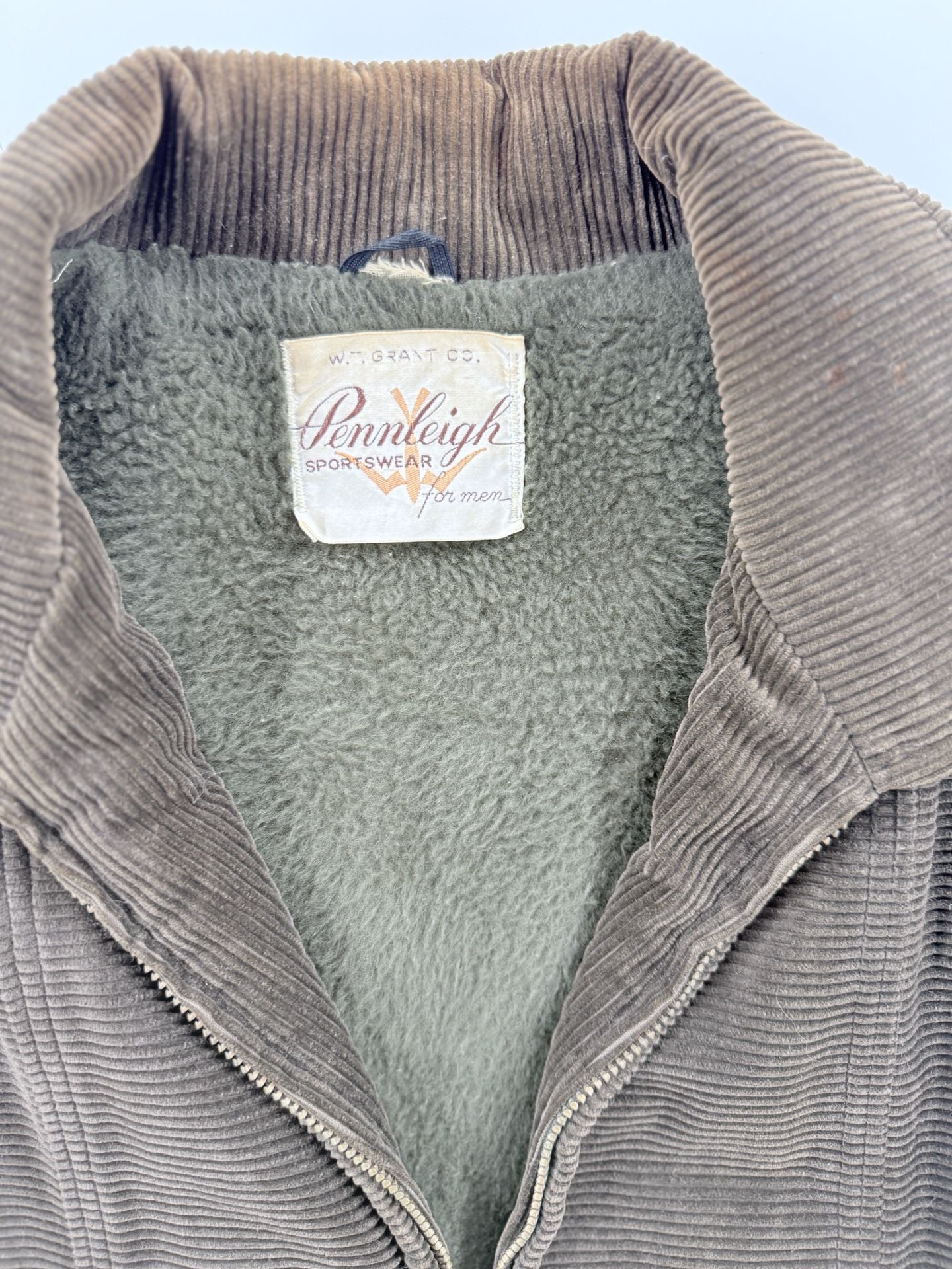 1950s Pennleigh W.T. Grant Corduroy Jacket Mens L Pile Lined Workwear 3