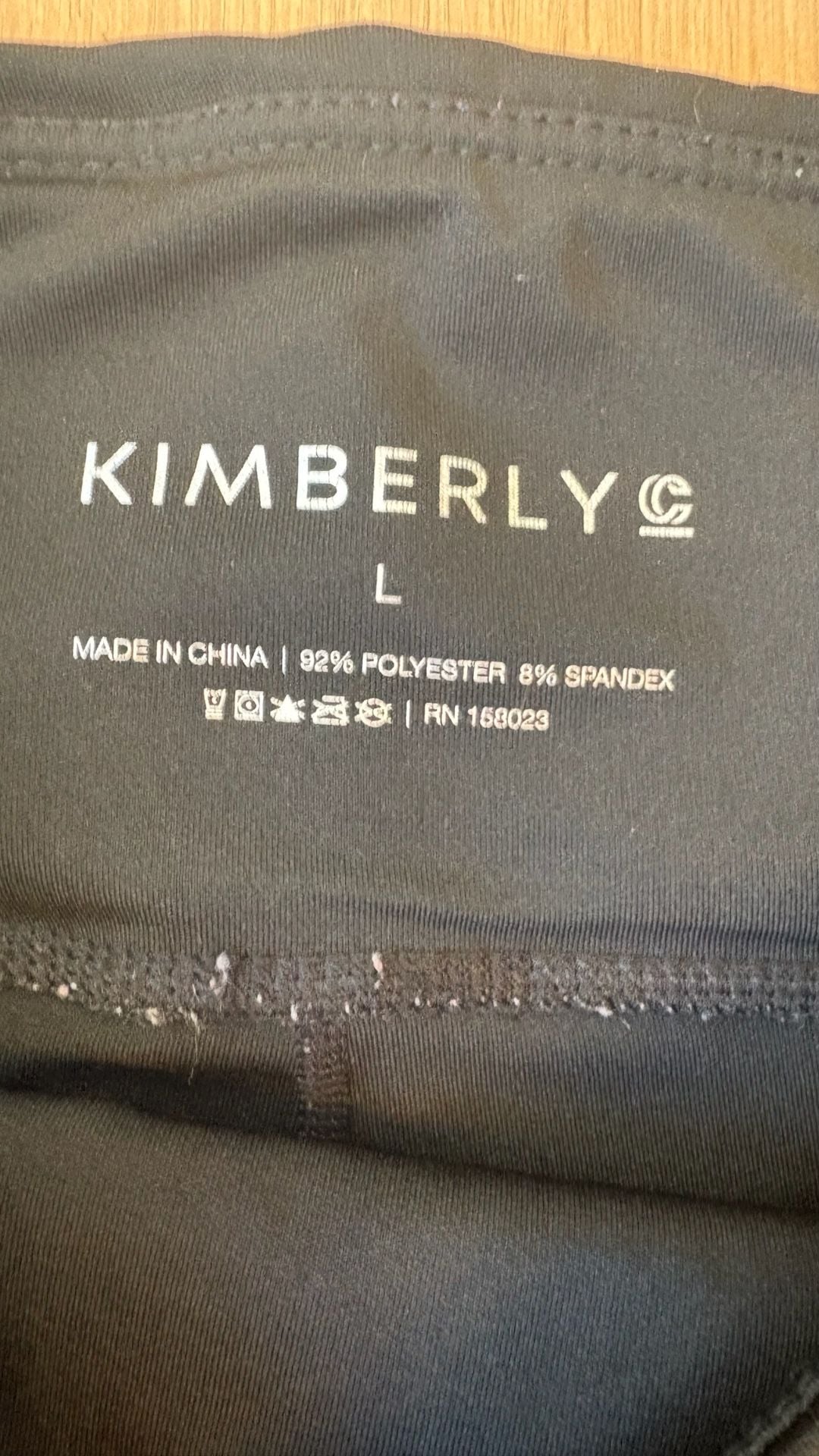 Kimberly Leggings Size L Black White Speckled Athletic Activewear 3