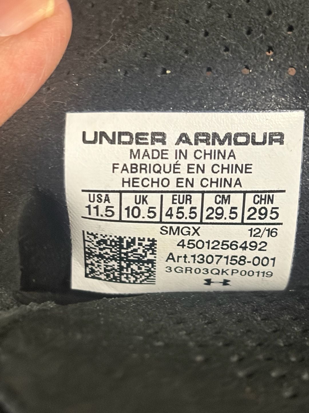 Under Armour Fat Tire Mid Hiking Shoes Size 11.5 Black 5