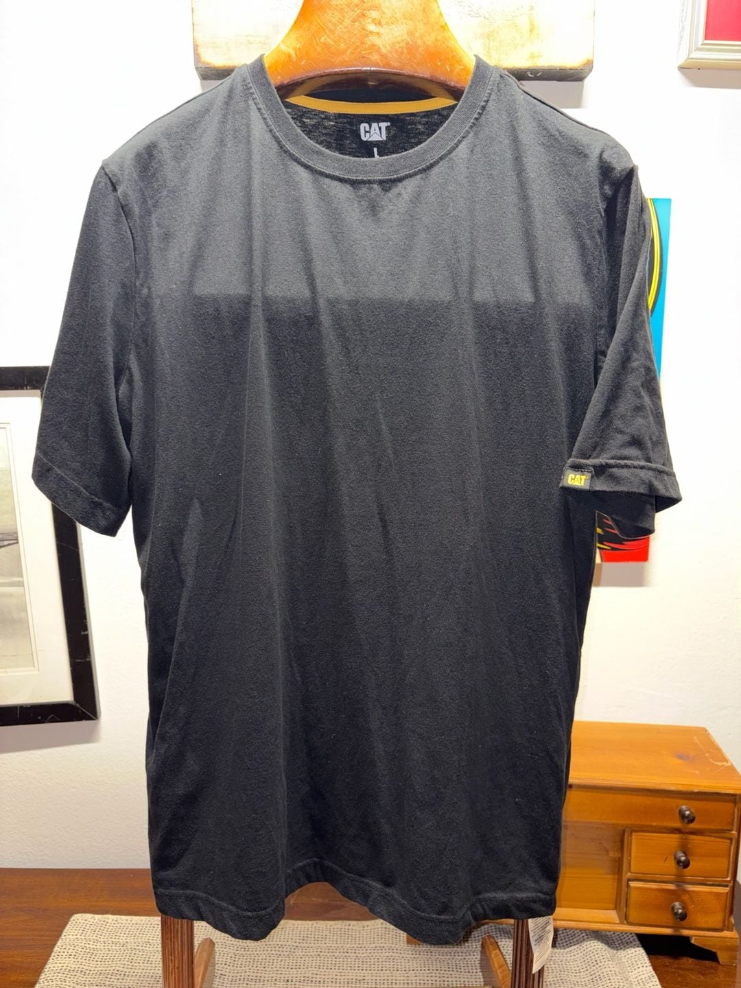 Caterpillar Cat T-Shirt Size L Black Short Sleeve Crewneck 7