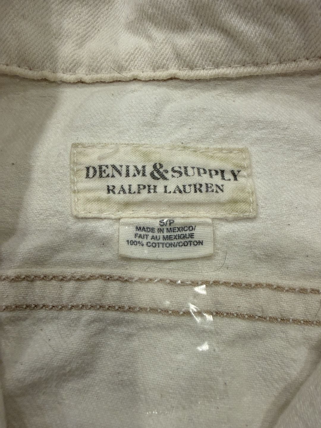 Denim & Supply Ralph Lauren Distressed Denim Jacket Size S White 3