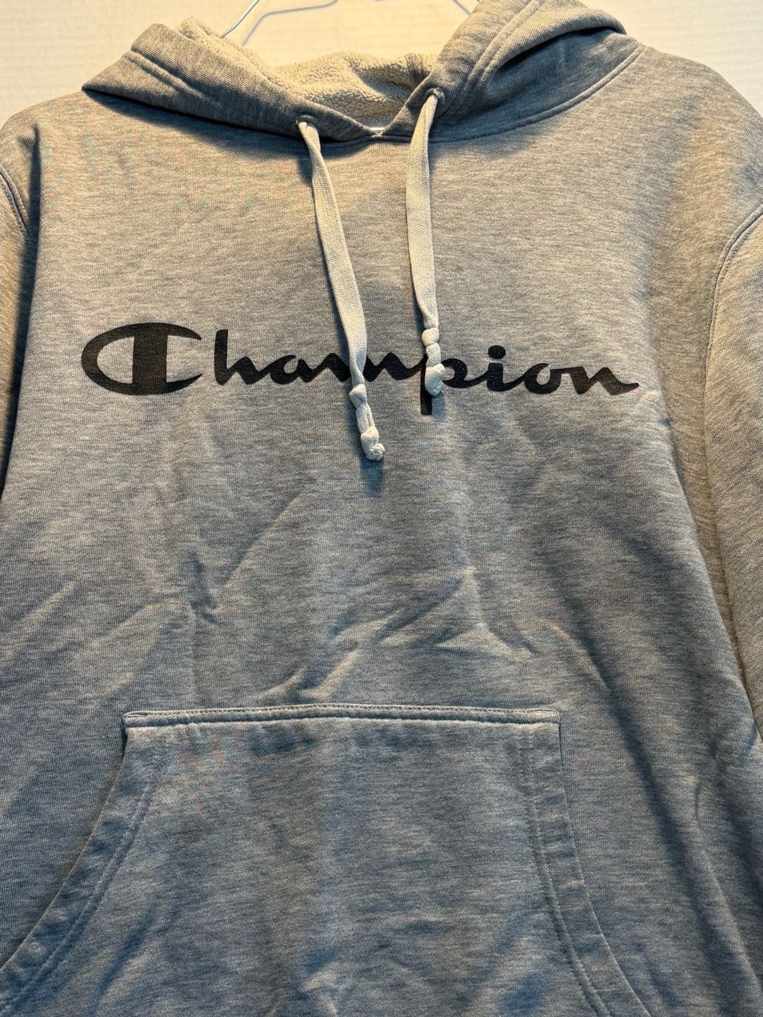Champion Men's XLarge Logo Hoodie Grey 4