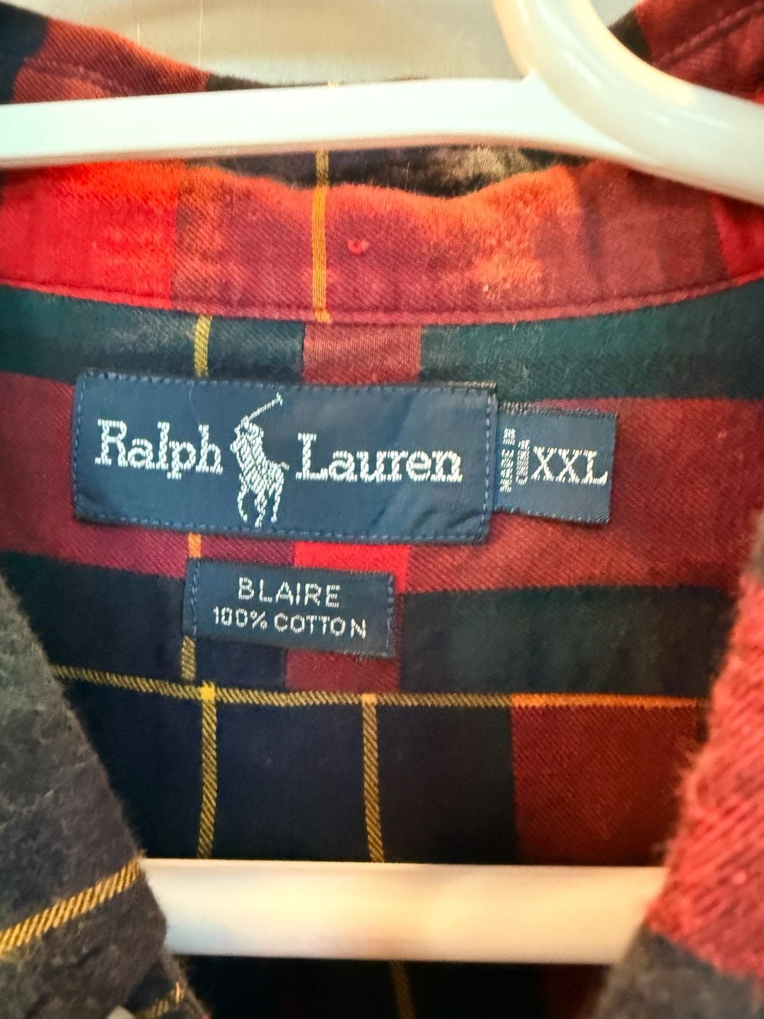 Ralph Lauren Blaire Plaid Flannel Shirt Size XXL Red Green Long Sleeve 4