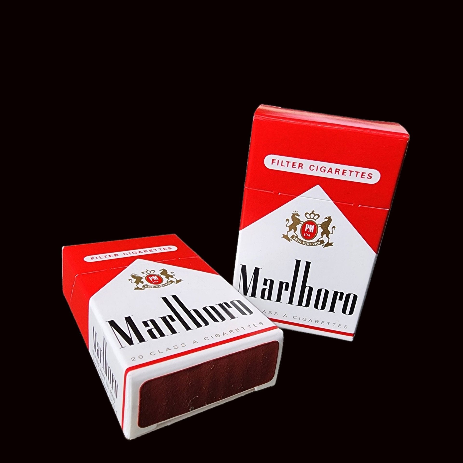 Marlboro 1990's Red Pack Miniature Flip Top Box Matches Unused New Set of 2 2