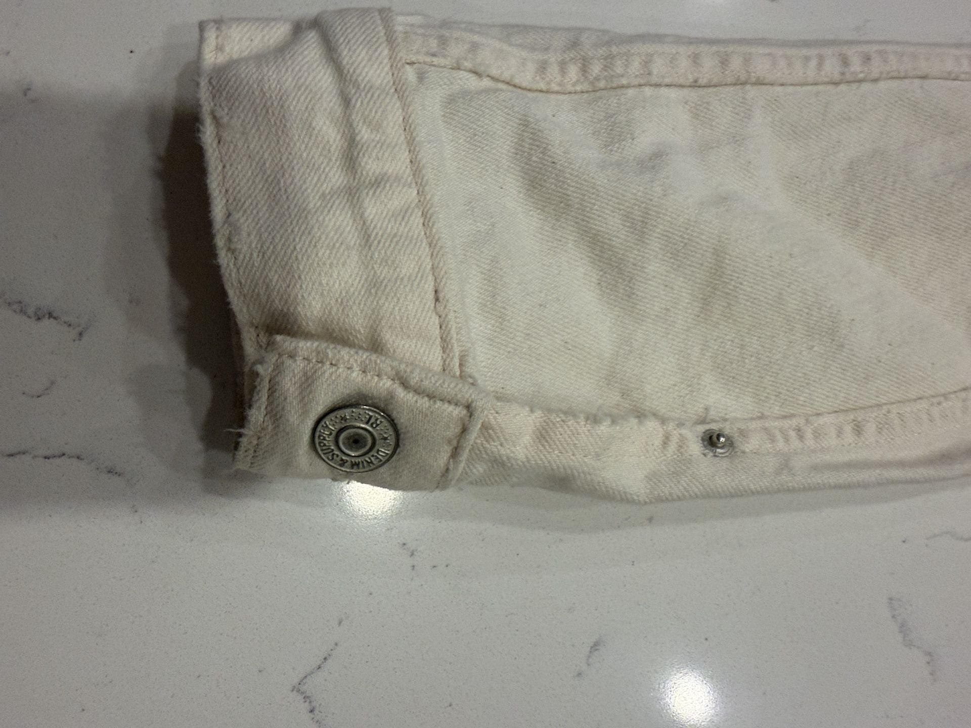 Denim & Supply Ralph Lauren Distressed Denim Jacket Size S White 9